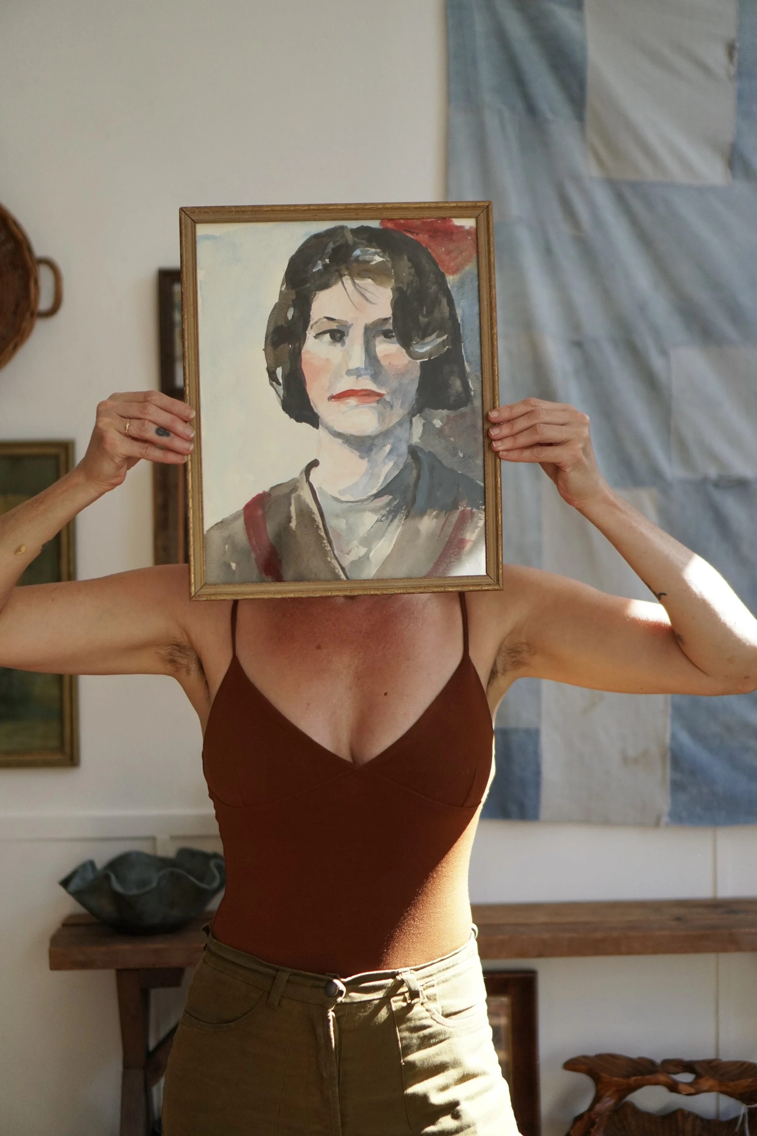 vintage watercolor portrait
