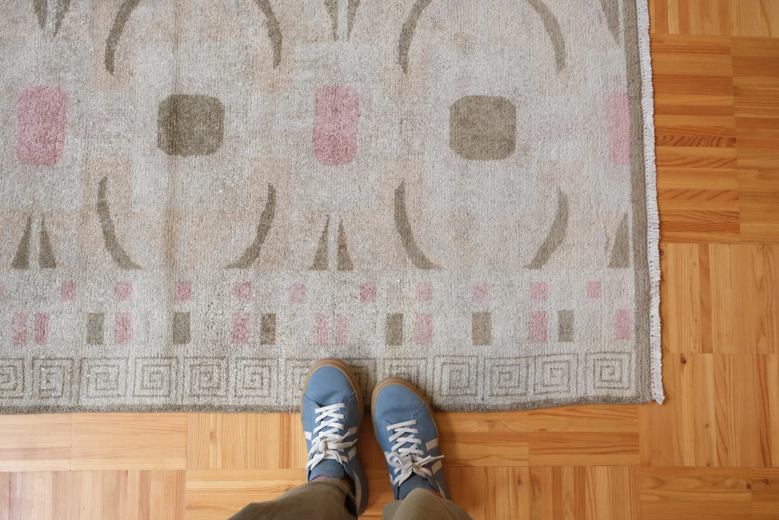 vintage Afghan rug, 5'3"x3'2"