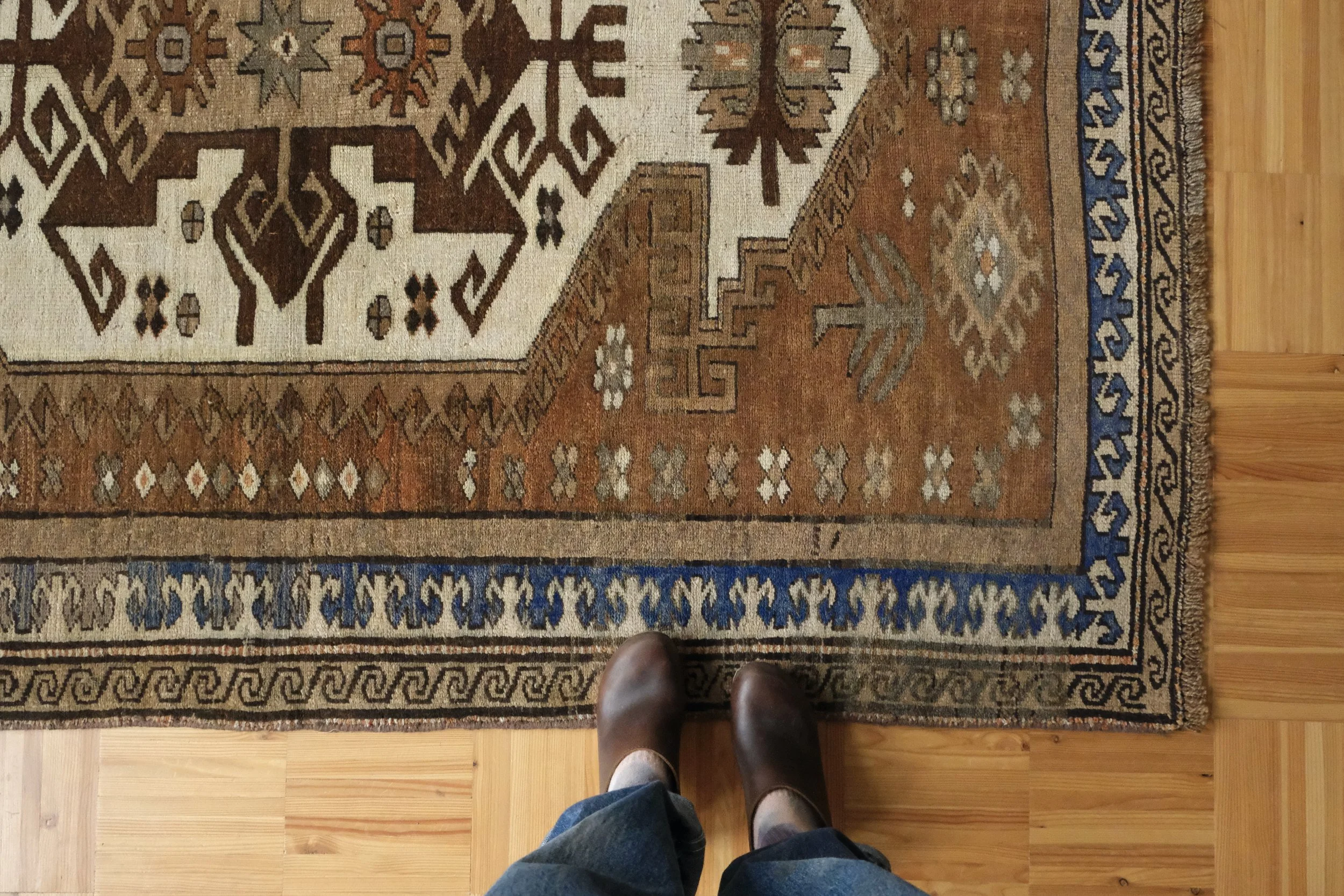 vintage Turkoman Kazak rug, 6'2"x4'6"