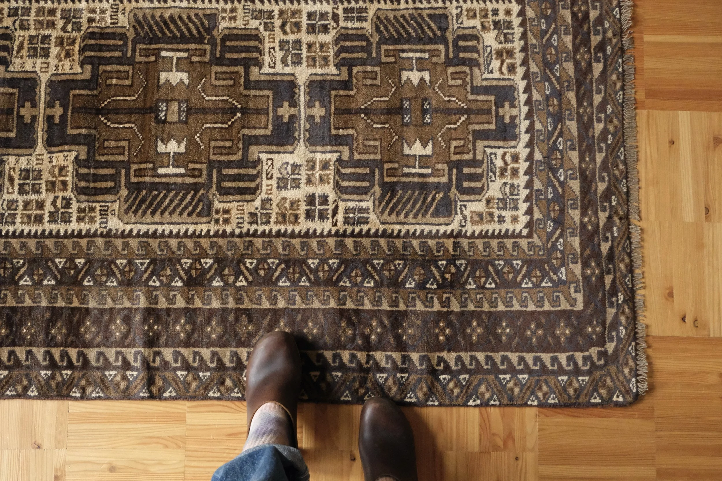 vintage Balouch rug, 6'9"x3'3"