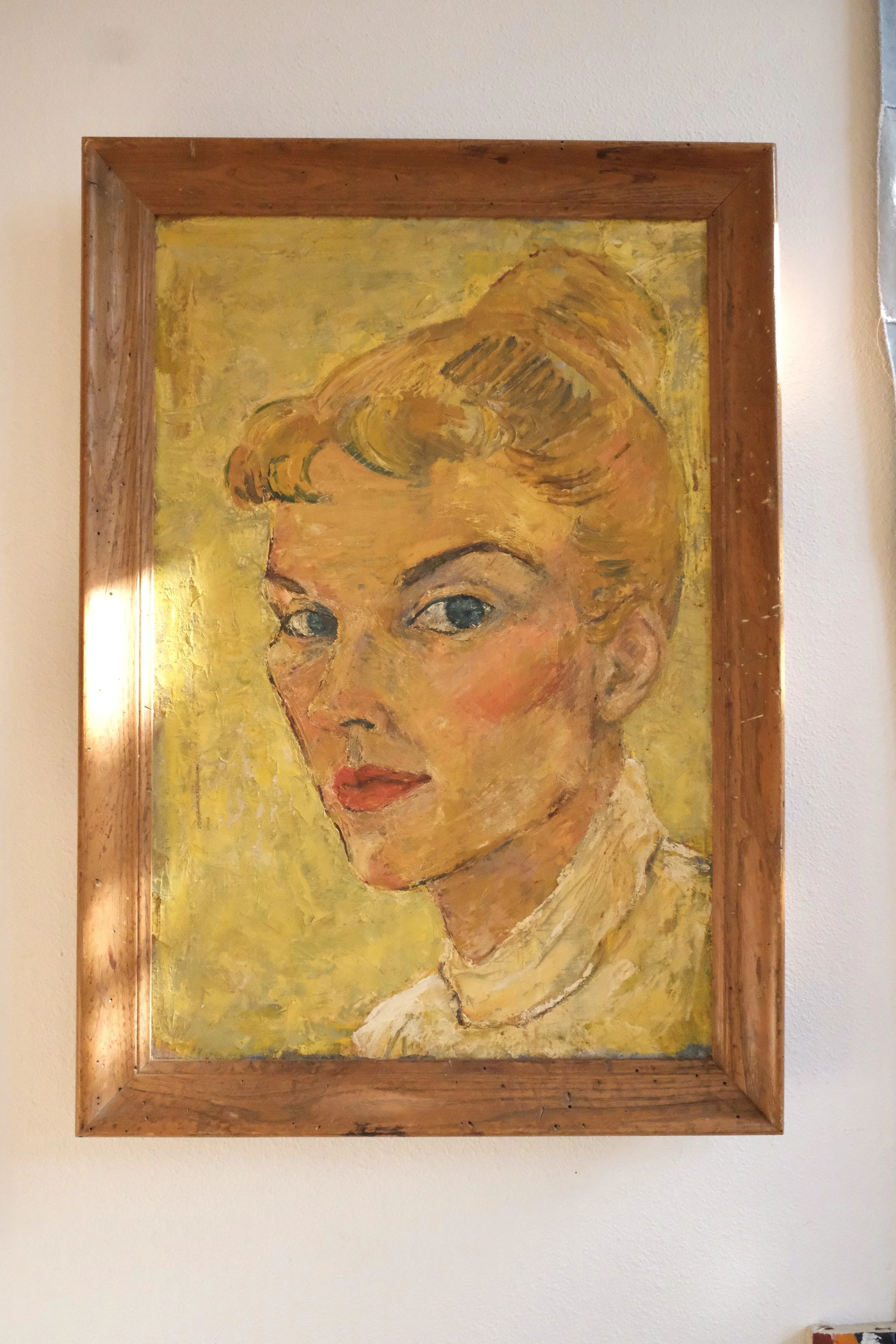 large scale post- impressionist portrait painting LOCAL PICK UP ONLY