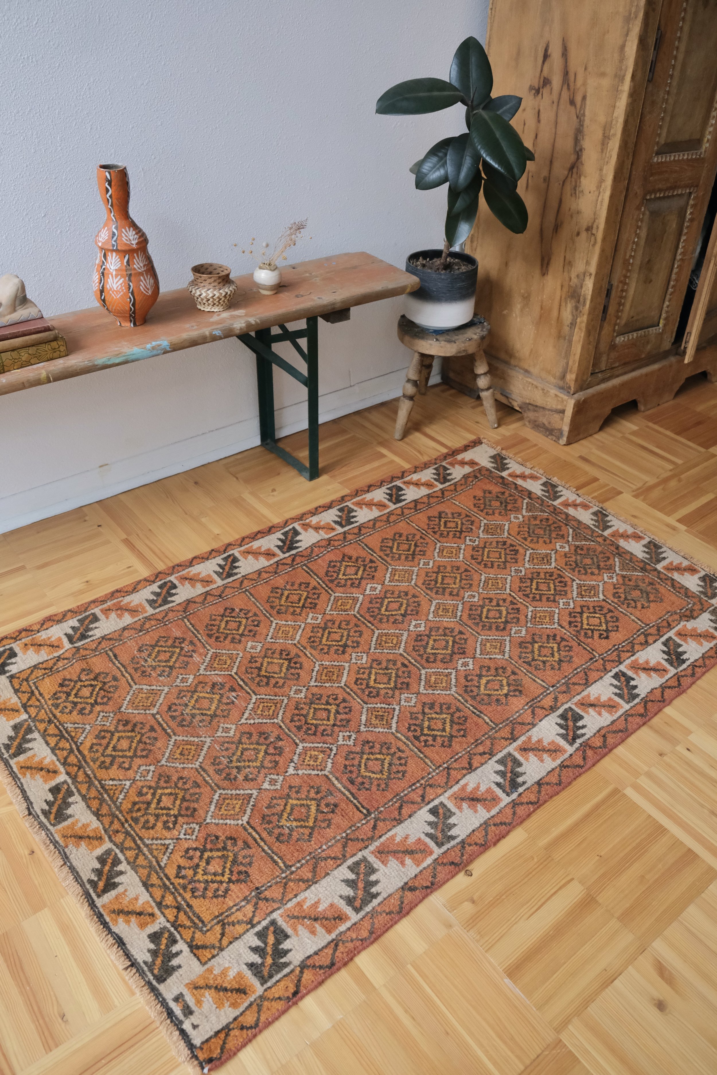 vintage rugs as doormats