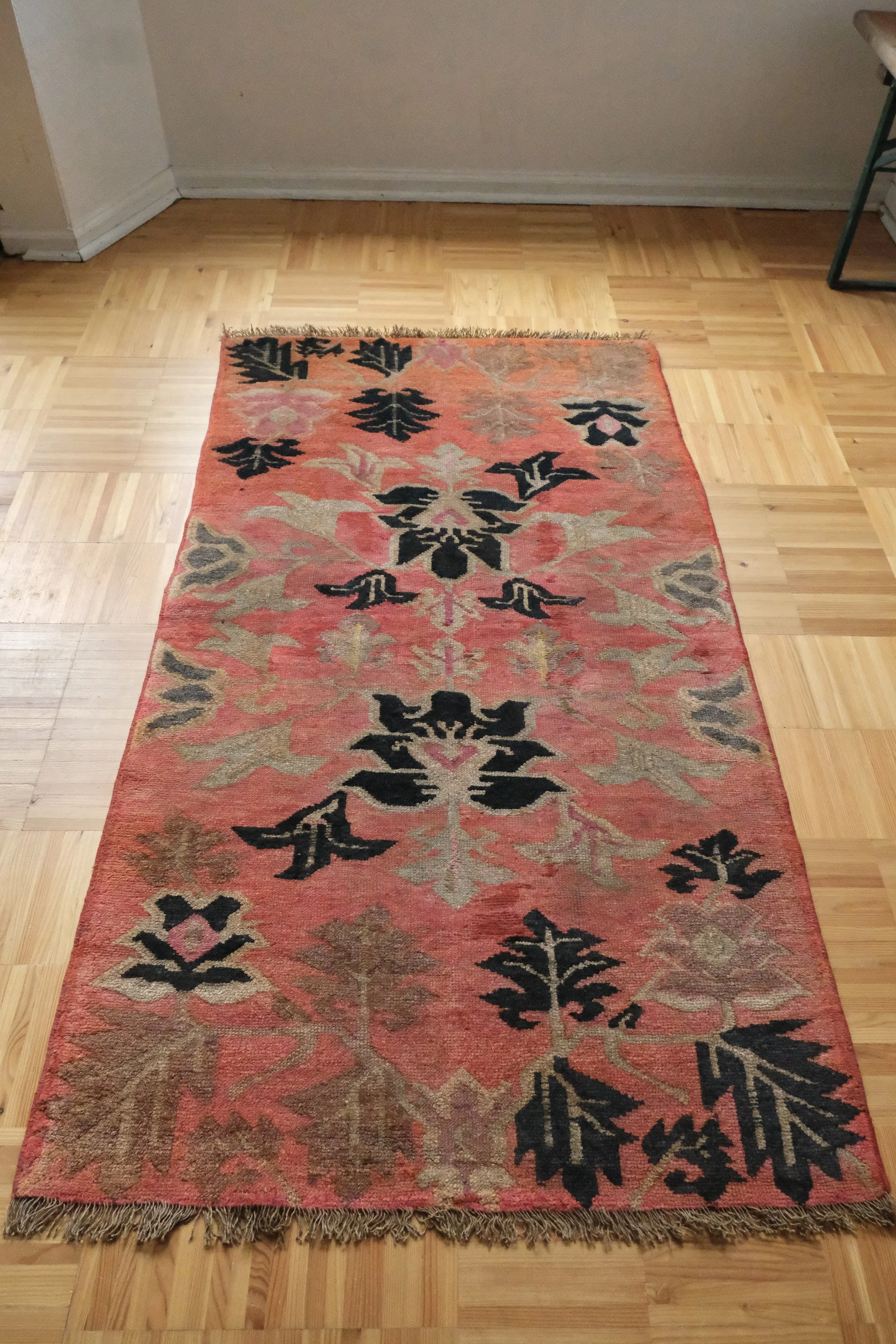 hot pink coral and black