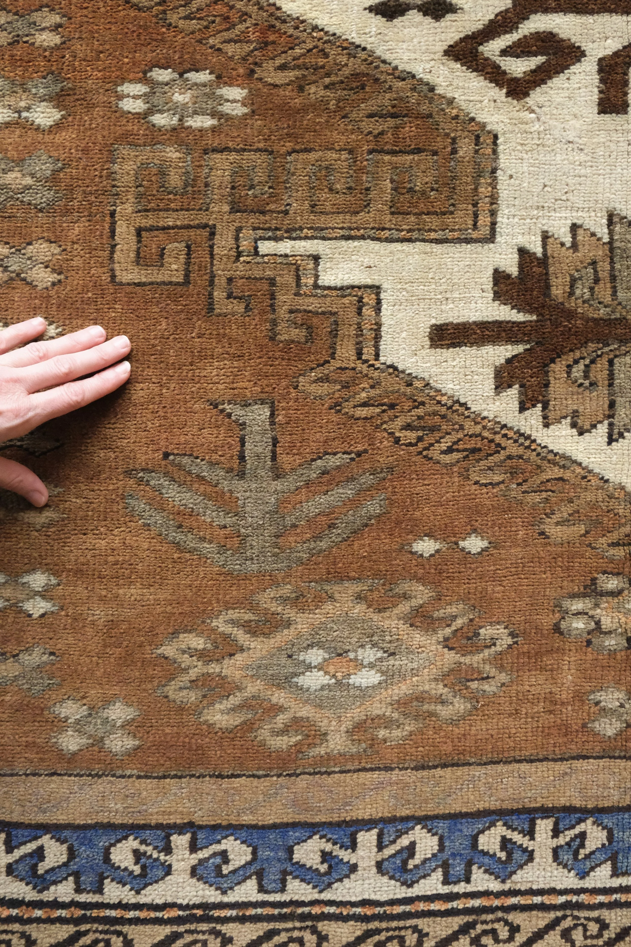 neutral with a pop of cobalt blue