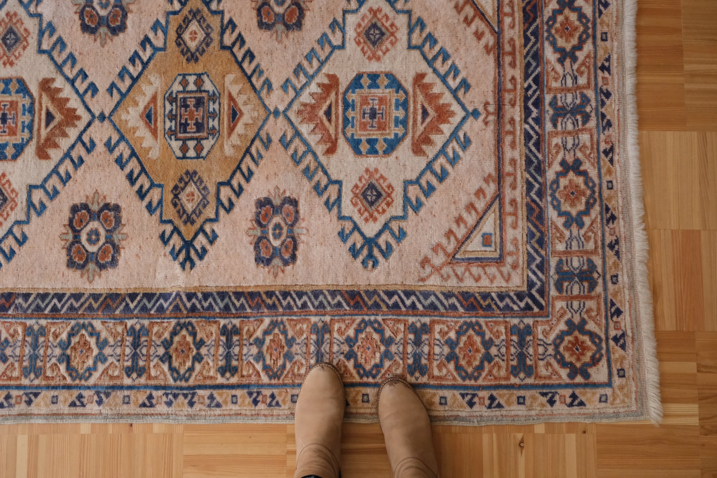 vintage Turkish rug, 5'7"x3'11"