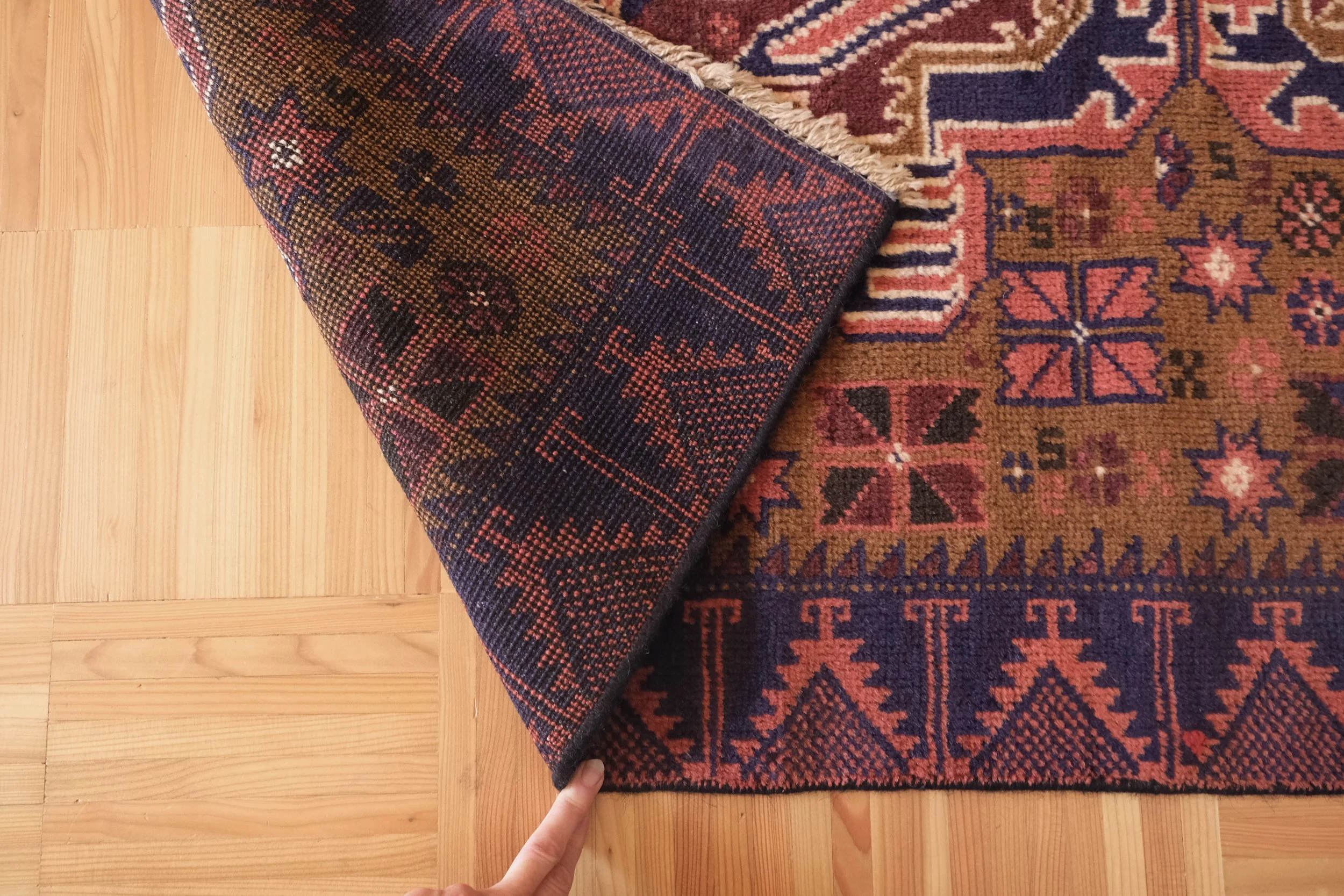 hand knotted wool