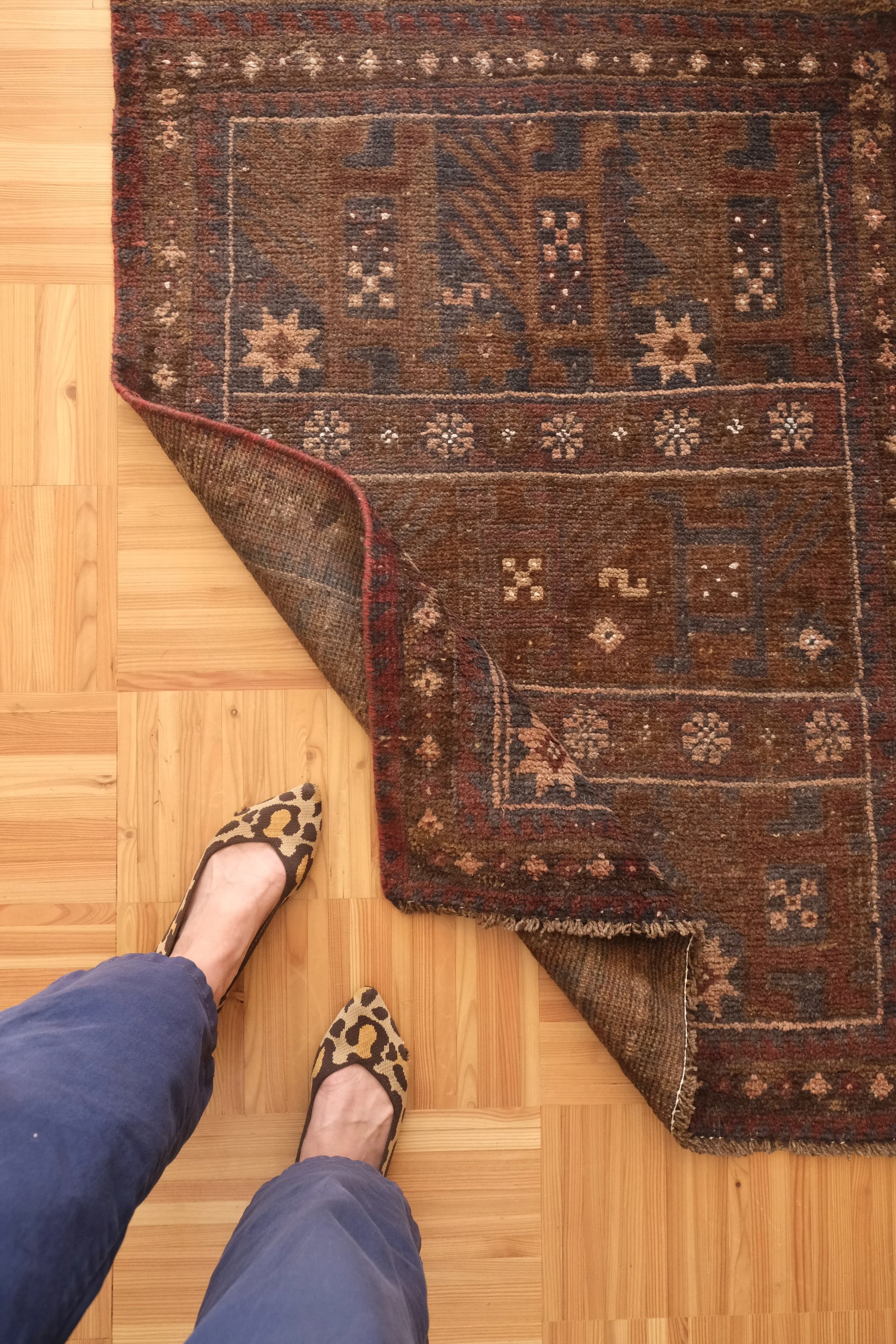 vintage rugs as doormats