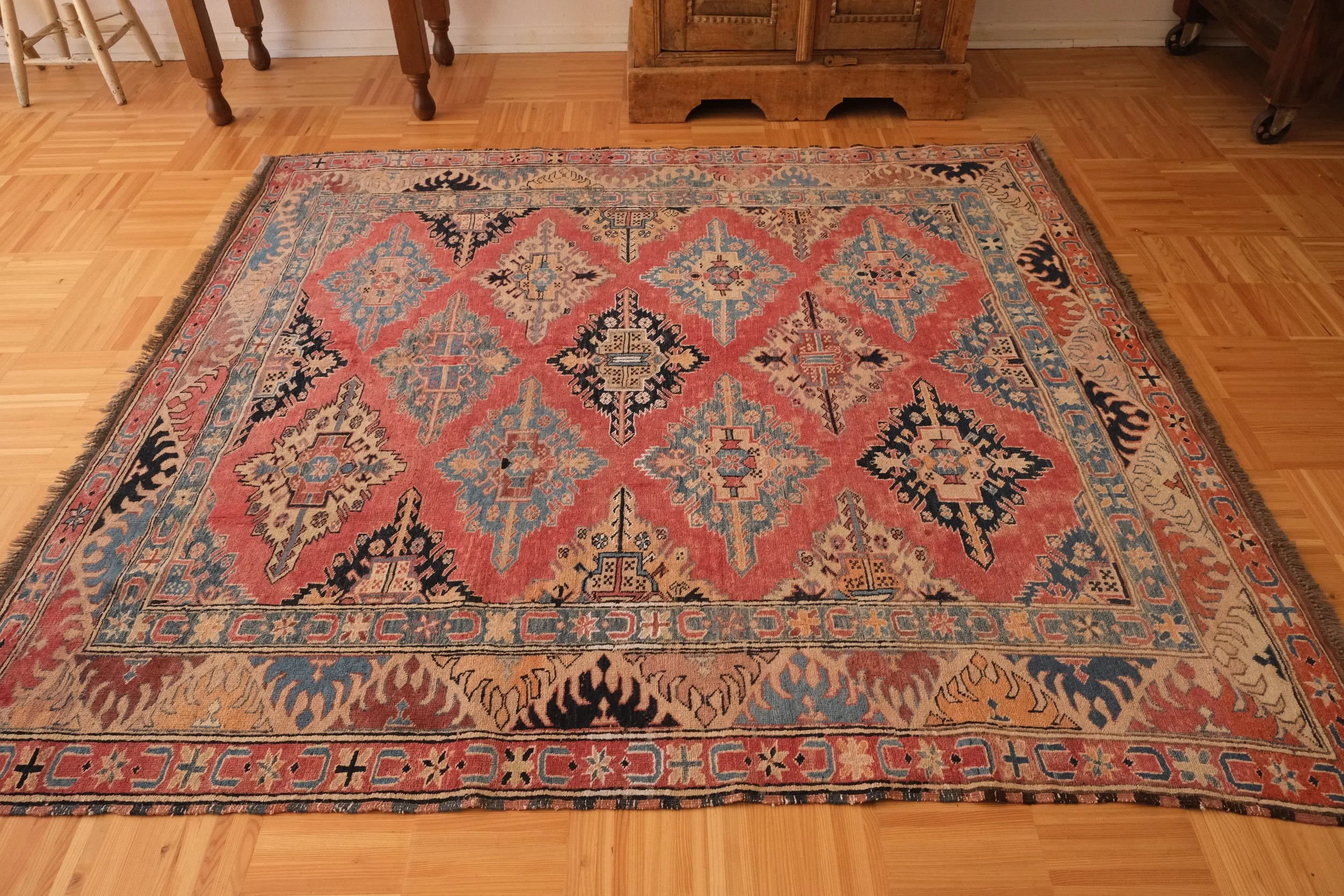 vintage square rugs