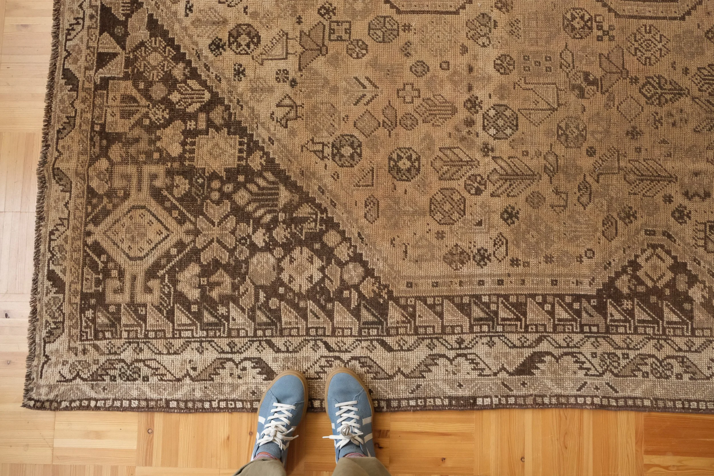 vintage Persian Shiraz area rug, 10'3"x7'6"