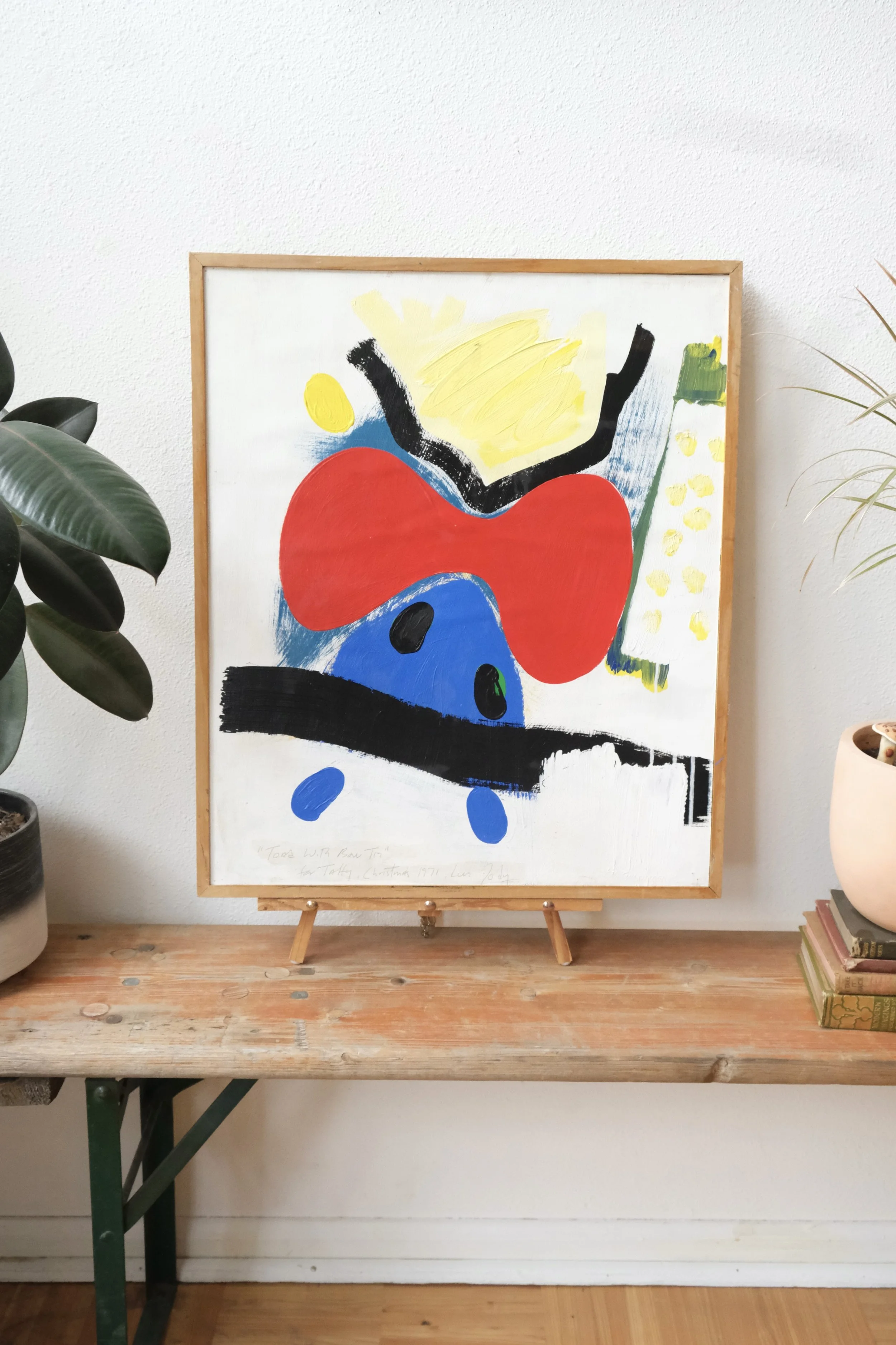 Toad with Bow Tie, abstract painting for Taffy by Jody