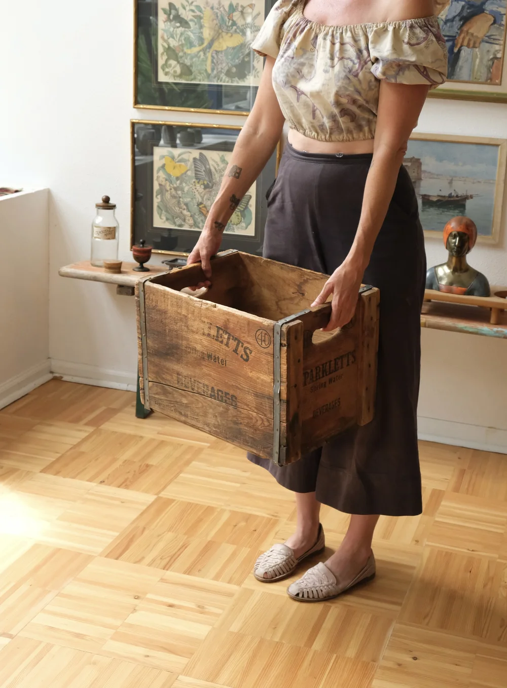 Vintage Wood Advertising Crate
