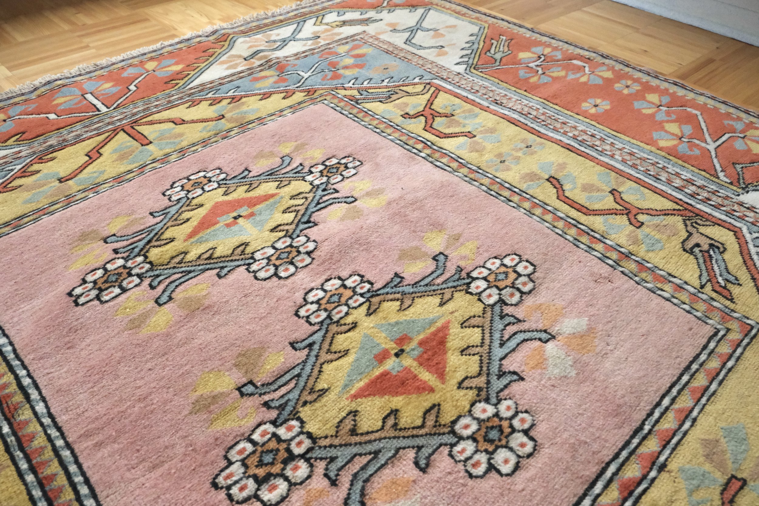 happy colorful vintage rugs