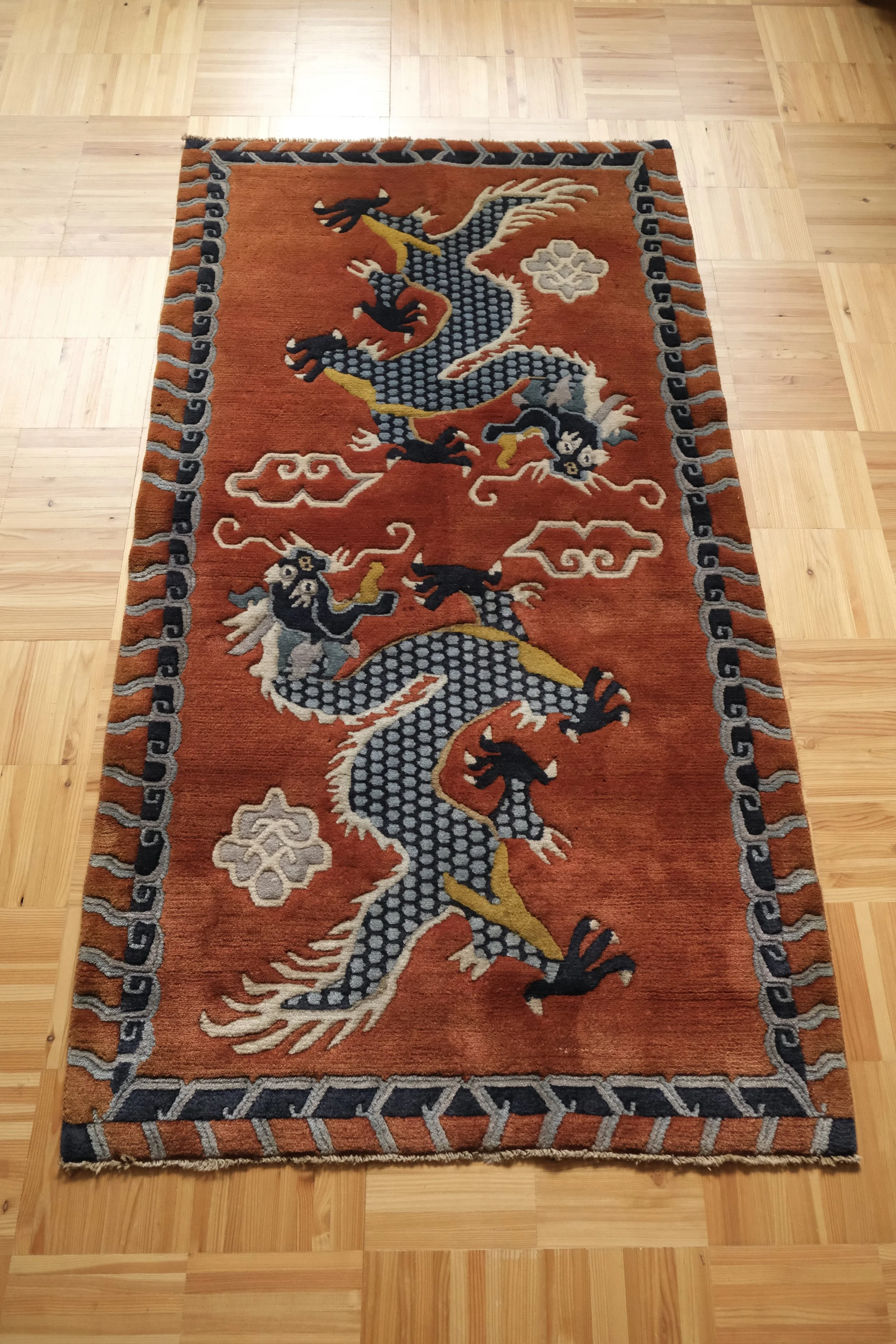 Tibetan dragon rug