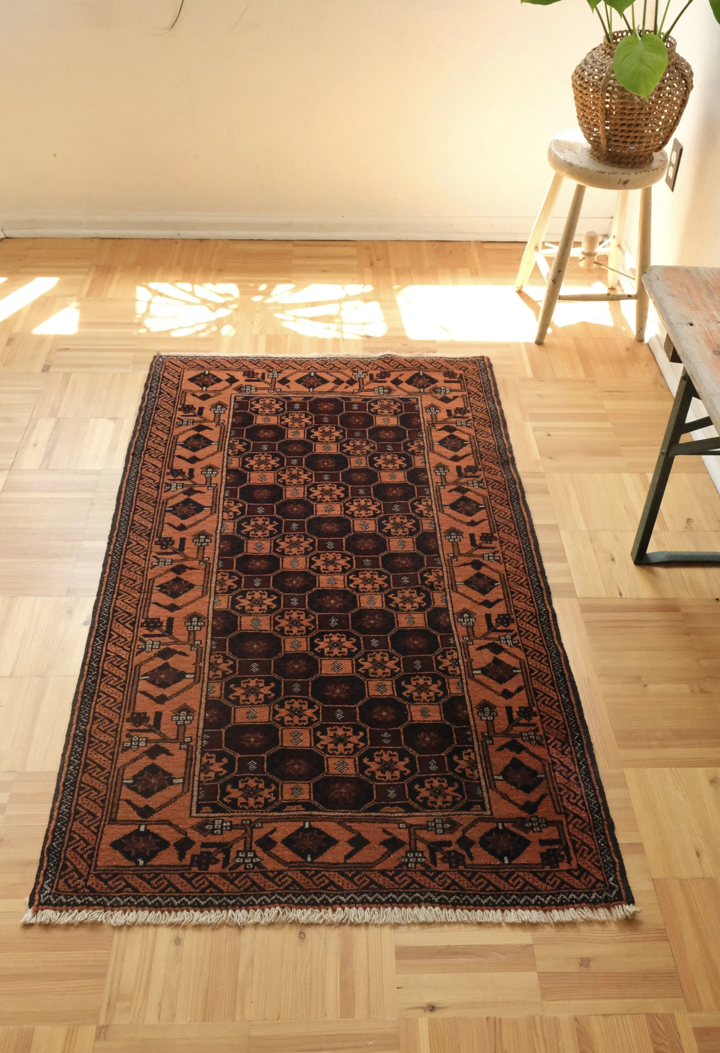 vintage rugs as doormats