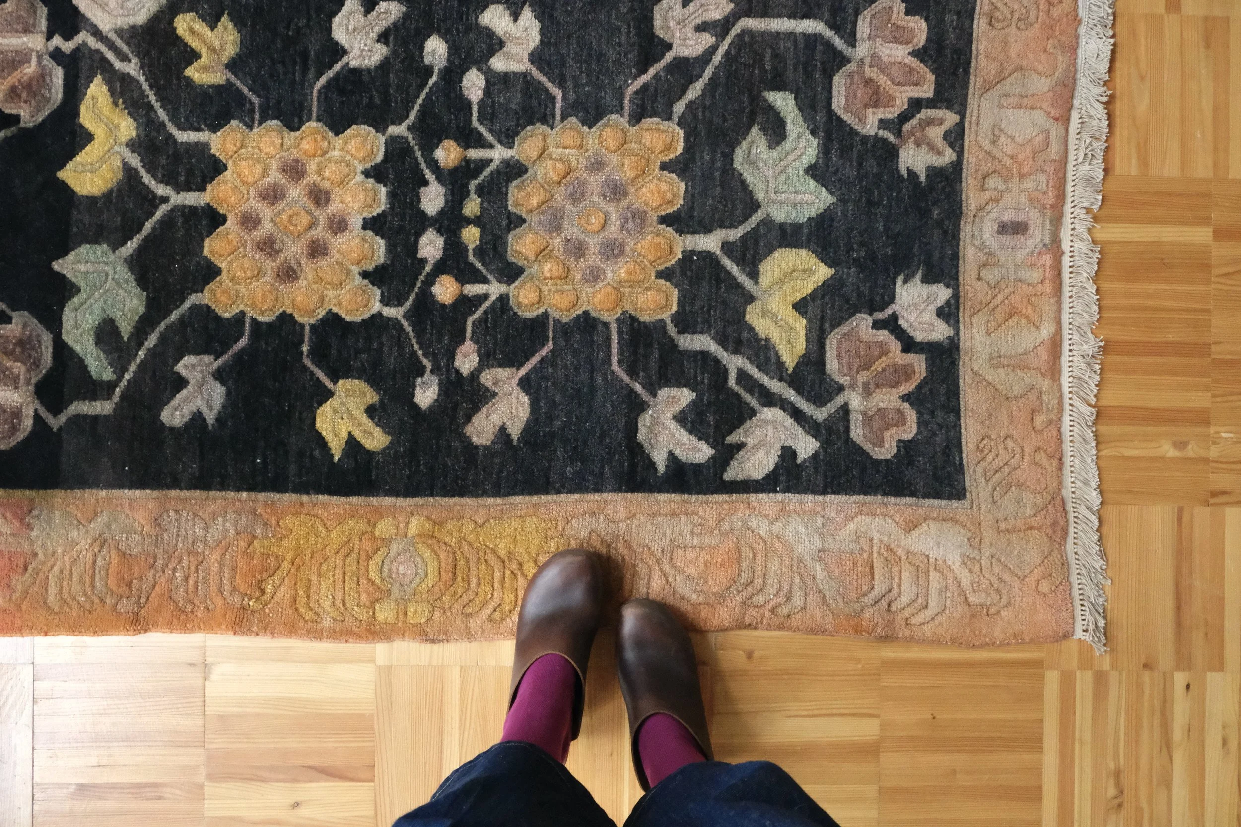 vintage Tibetan rug, 5'0"x3'0"