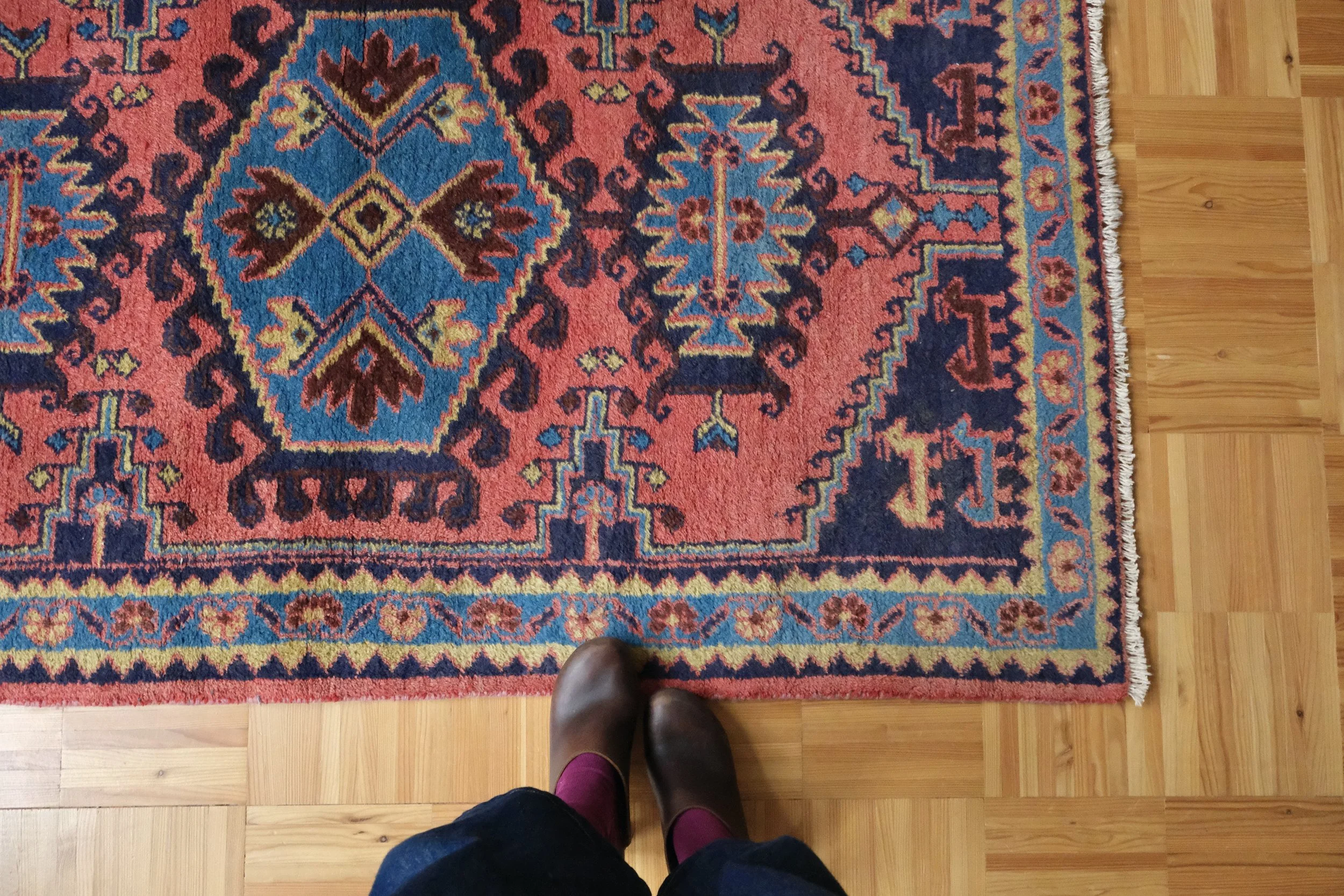 vintage Persian tribal rug, 5'2"x3'4"