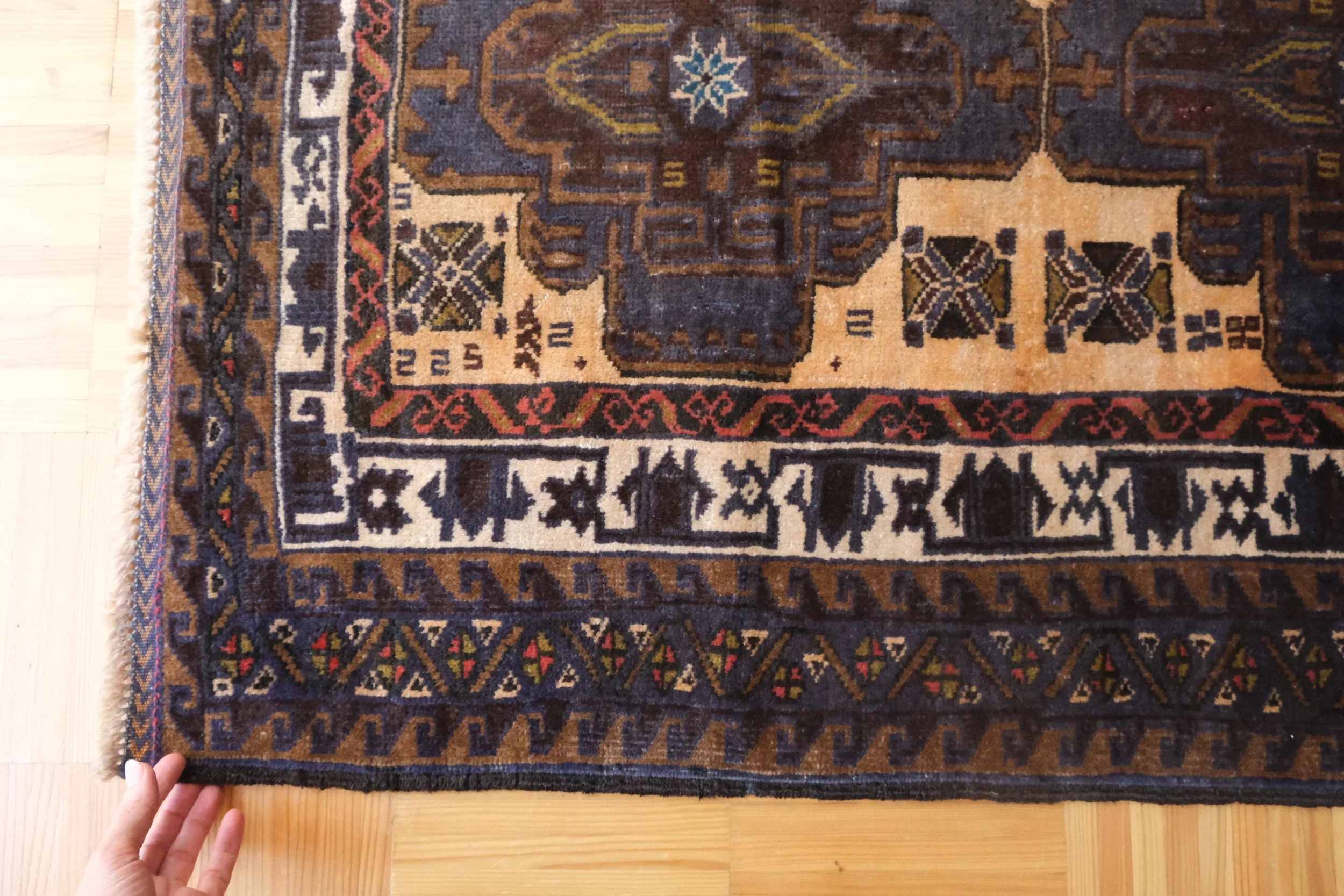 vintage rugs as doormats