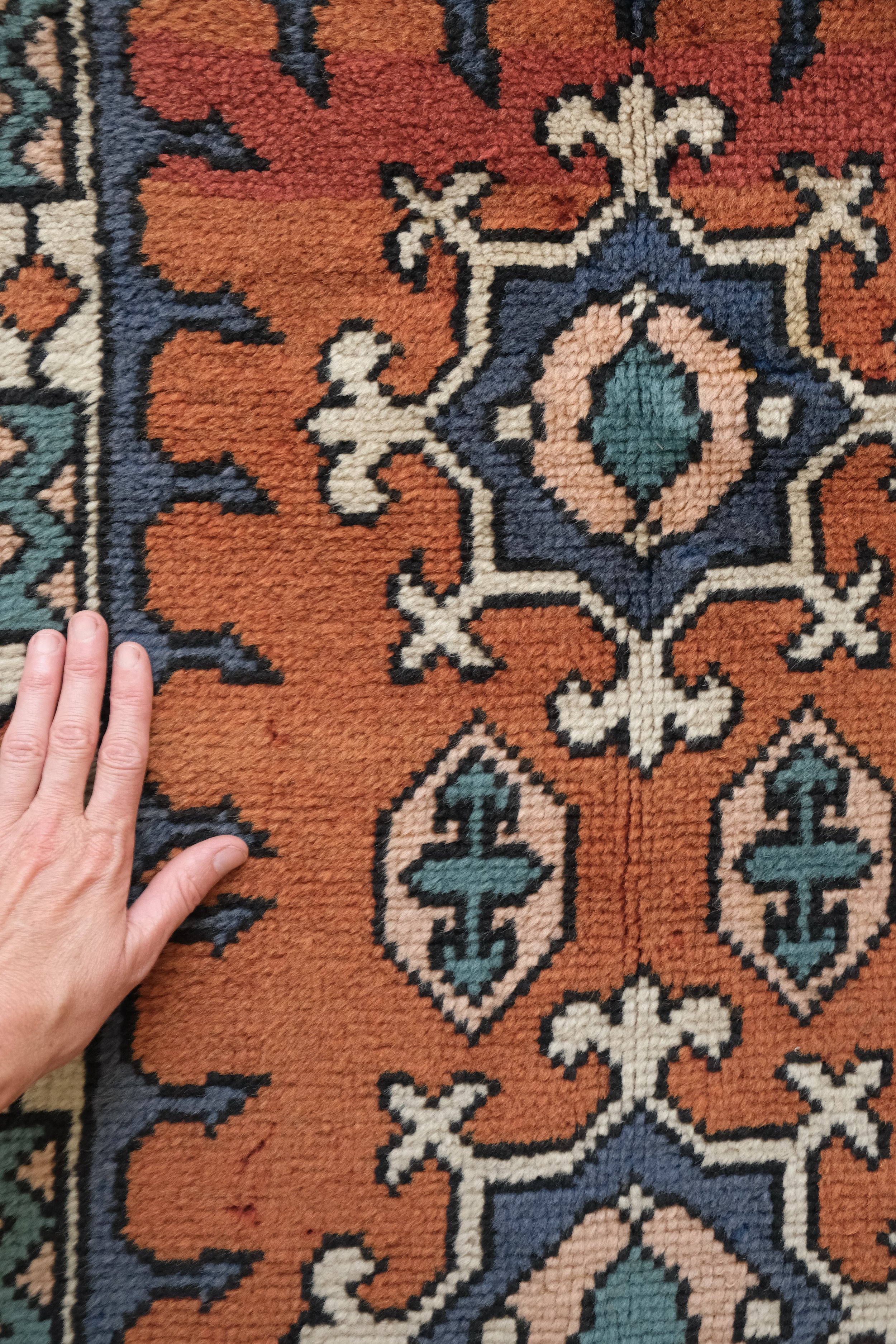 hand knotted wool