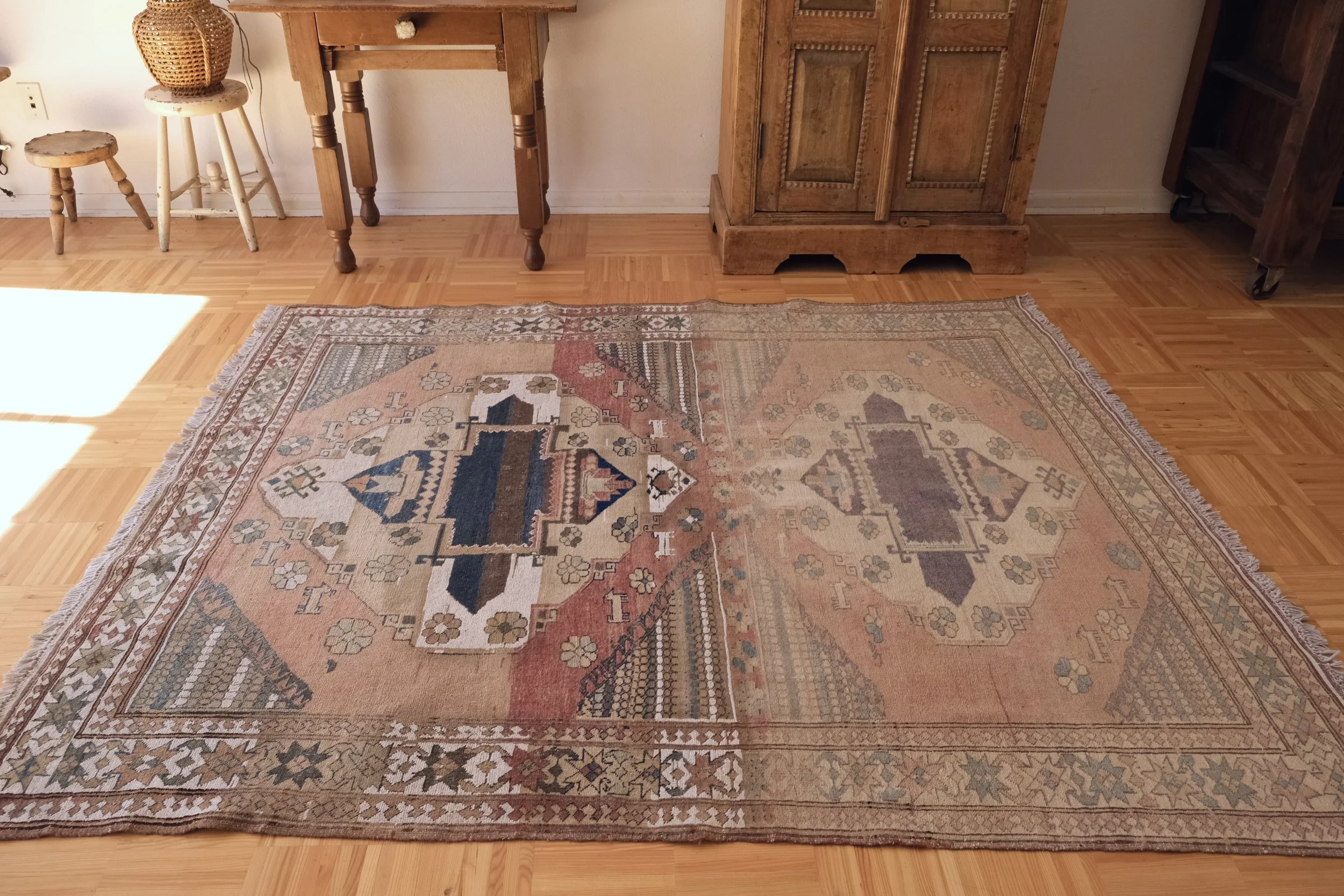 vintage square rugs
