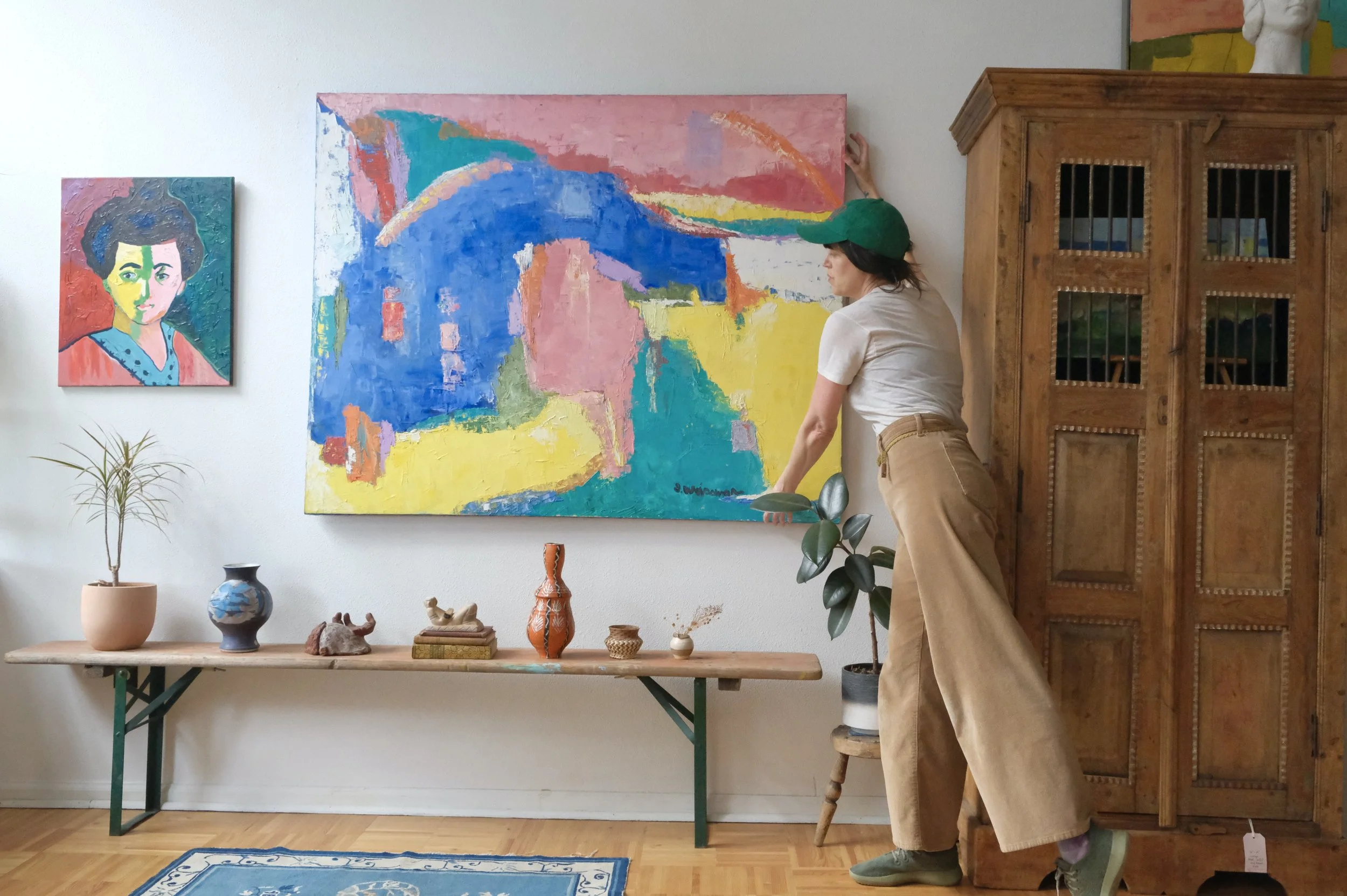 mid century art and styled homes