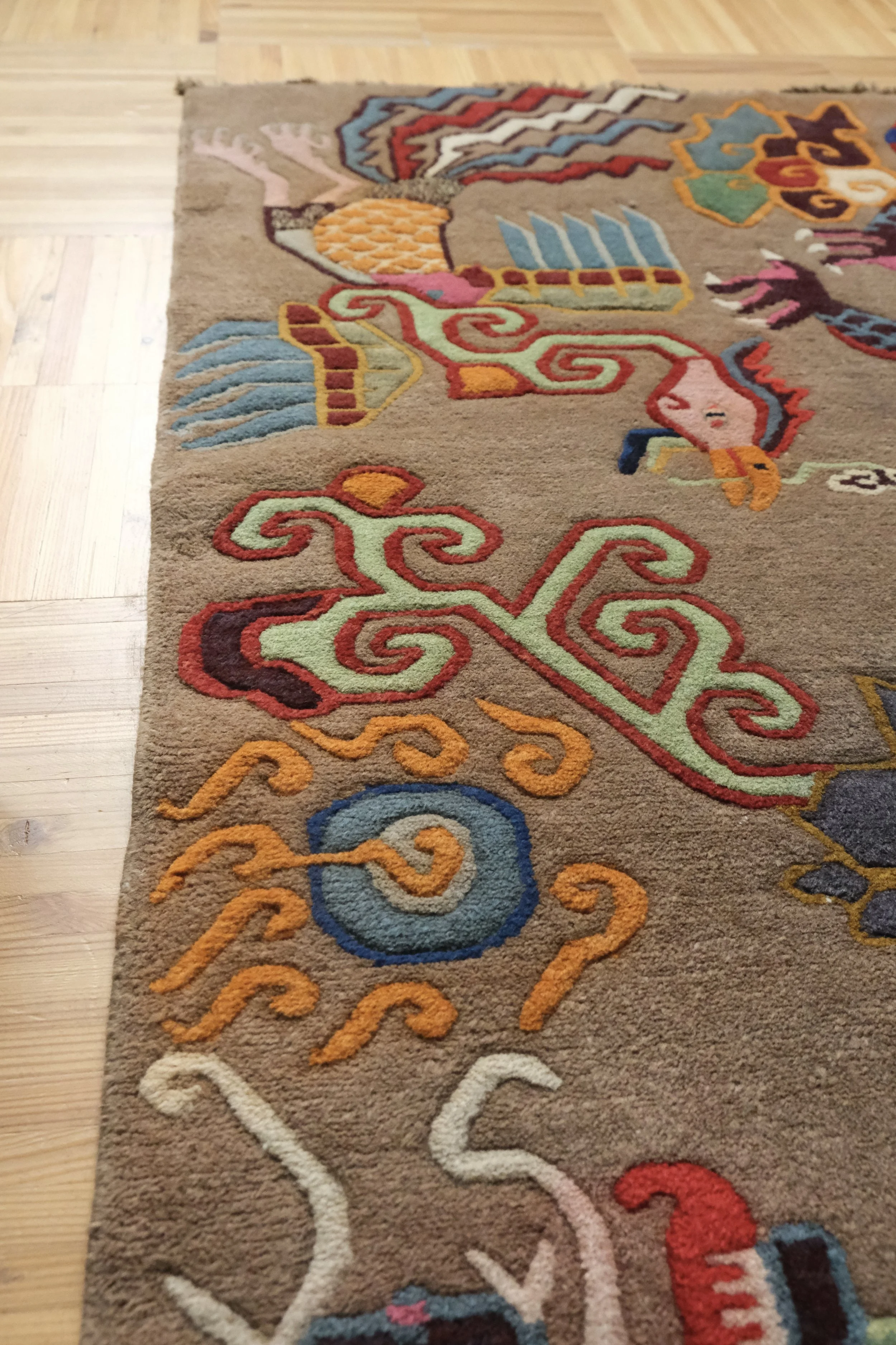 Tibetan dragon rug