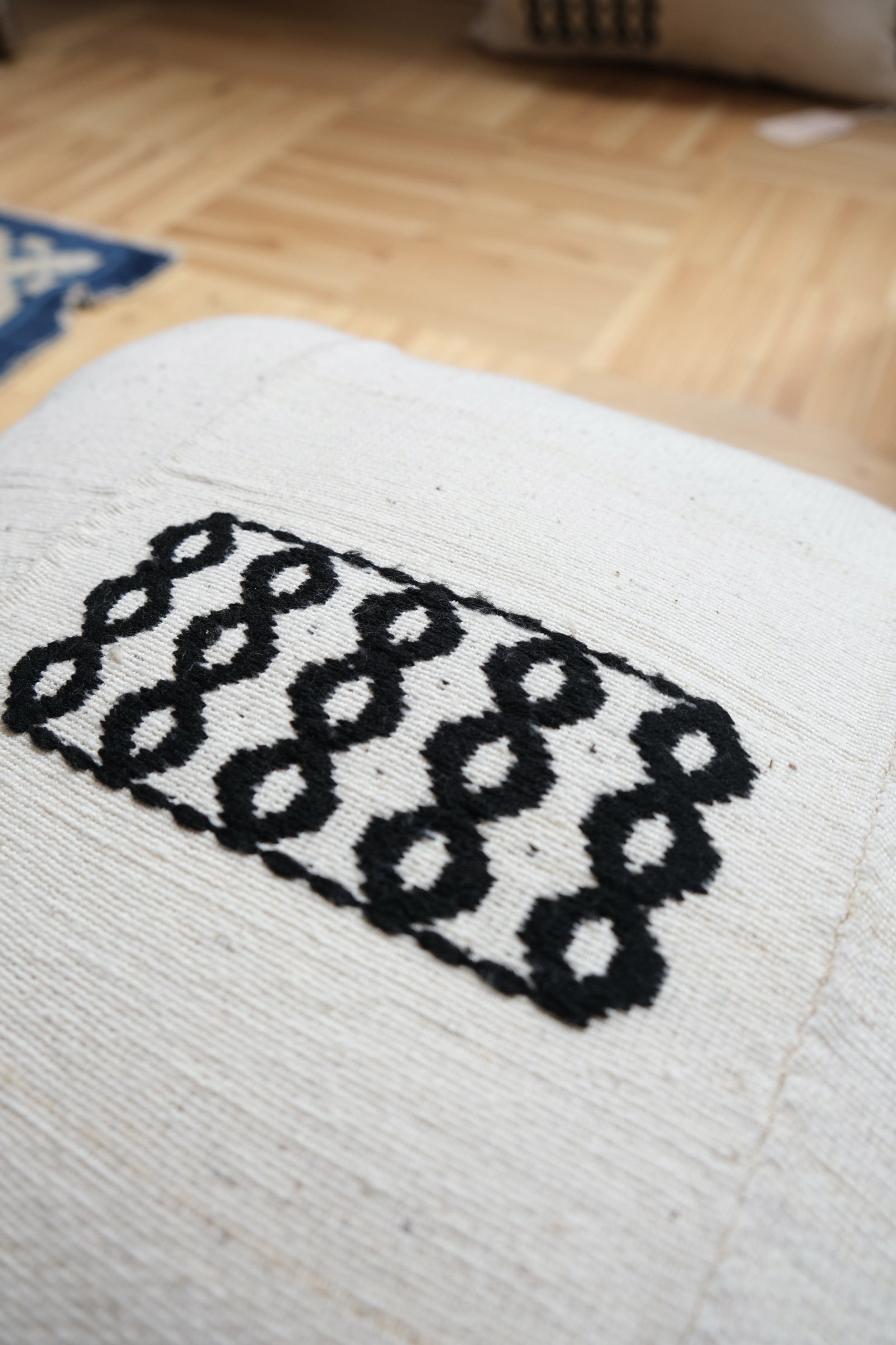 black and white pillows