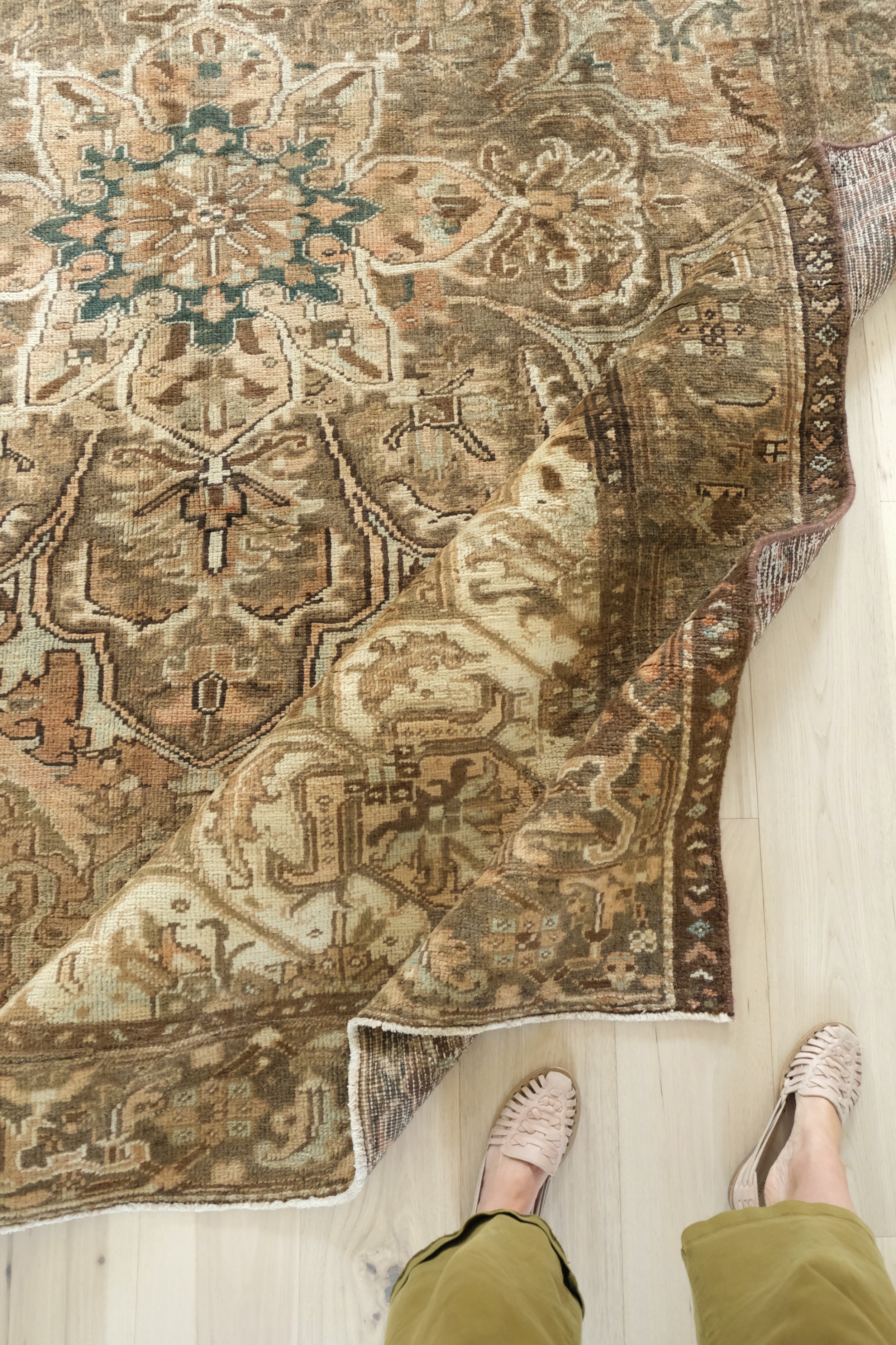 vintage persian heriz rug