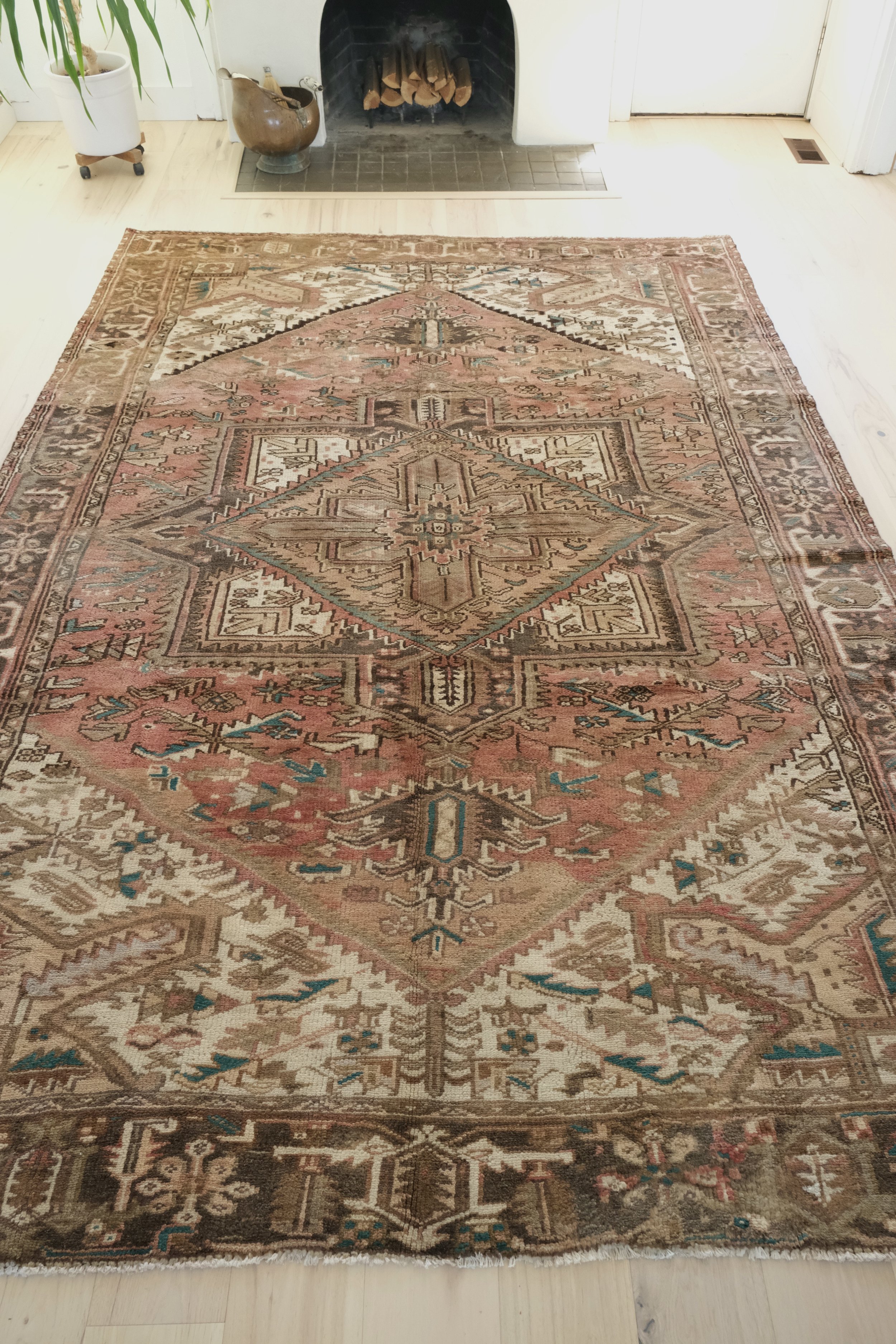 vintage persian heriz rug