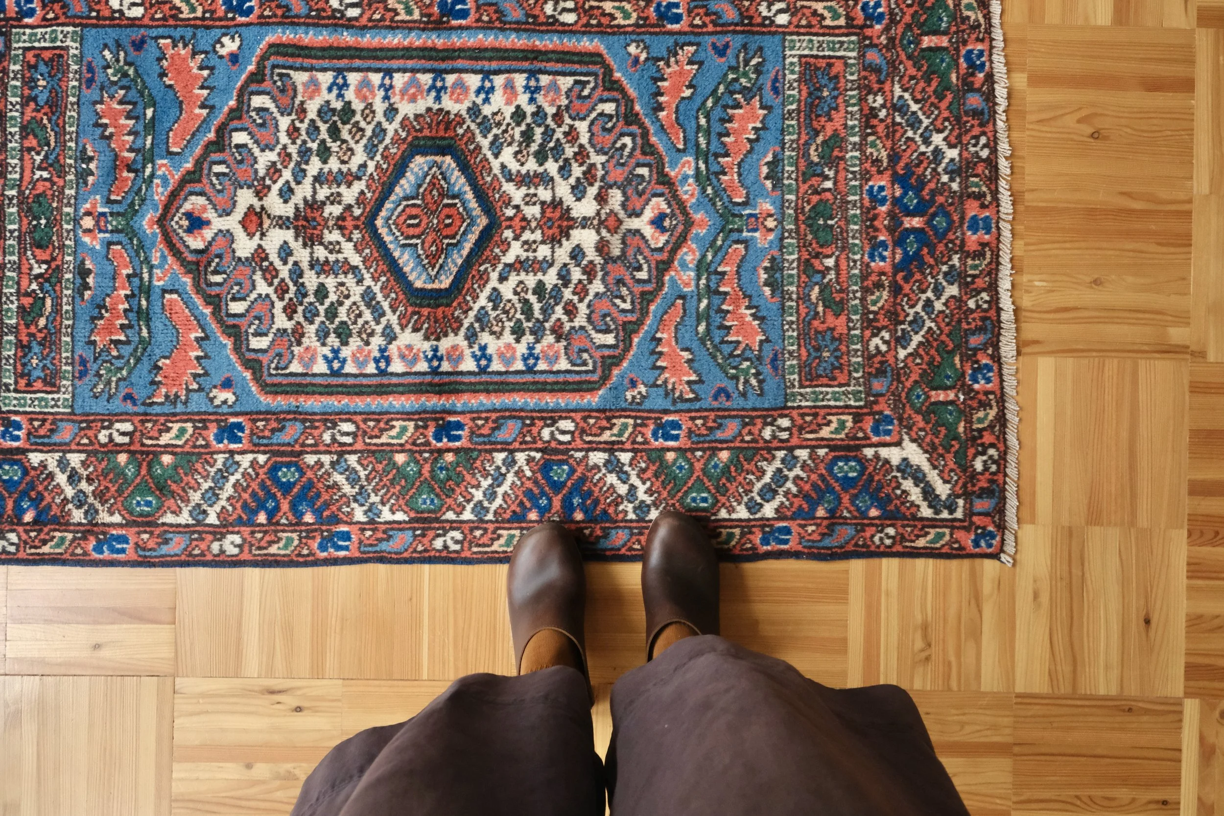 vintage Turkish Anatolian rug, 4'4"x2'7"