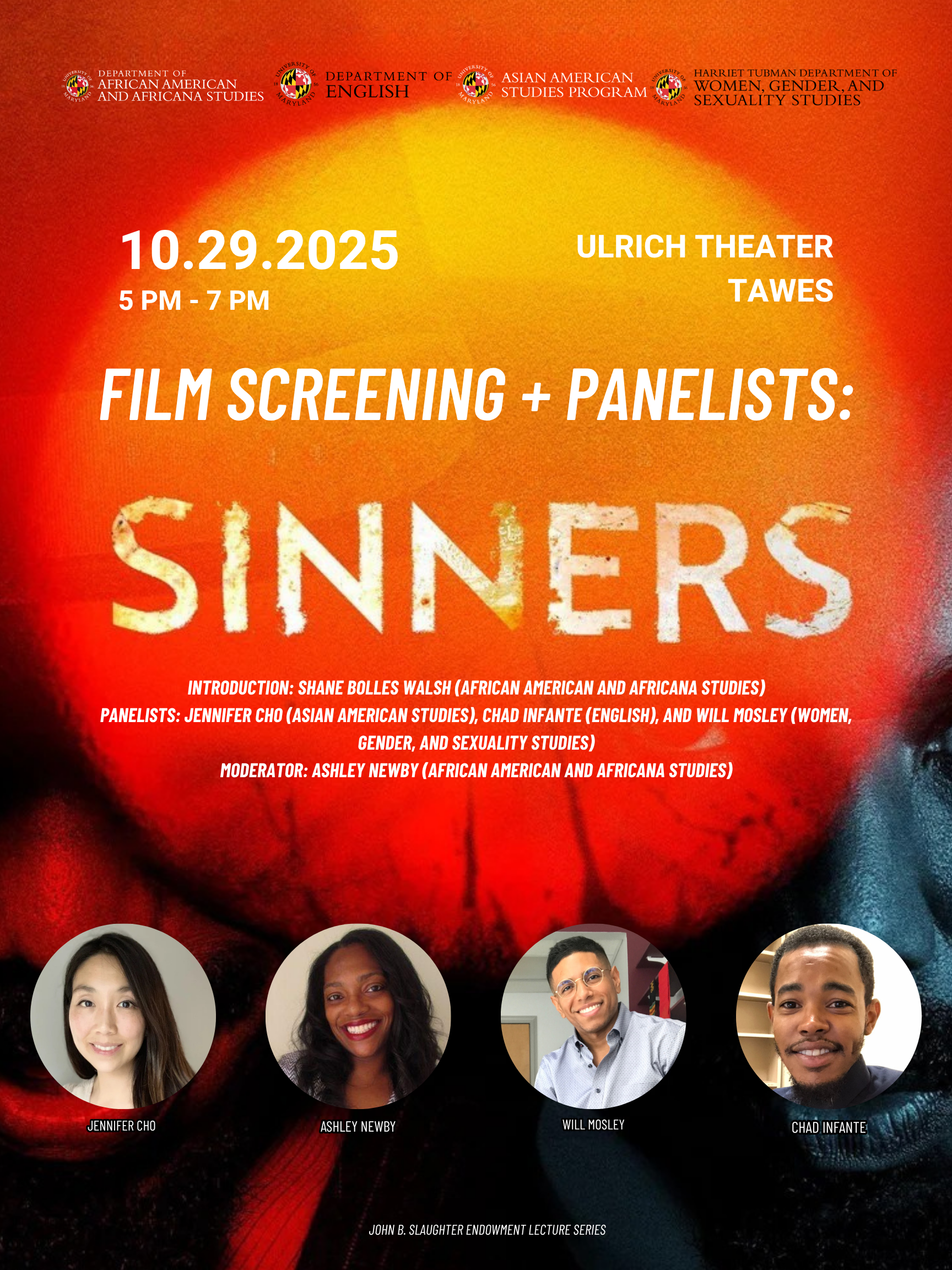 AAST Co-Sponsored Event: Sinners Film Screening + Panel (ft. Dr. Cho!)