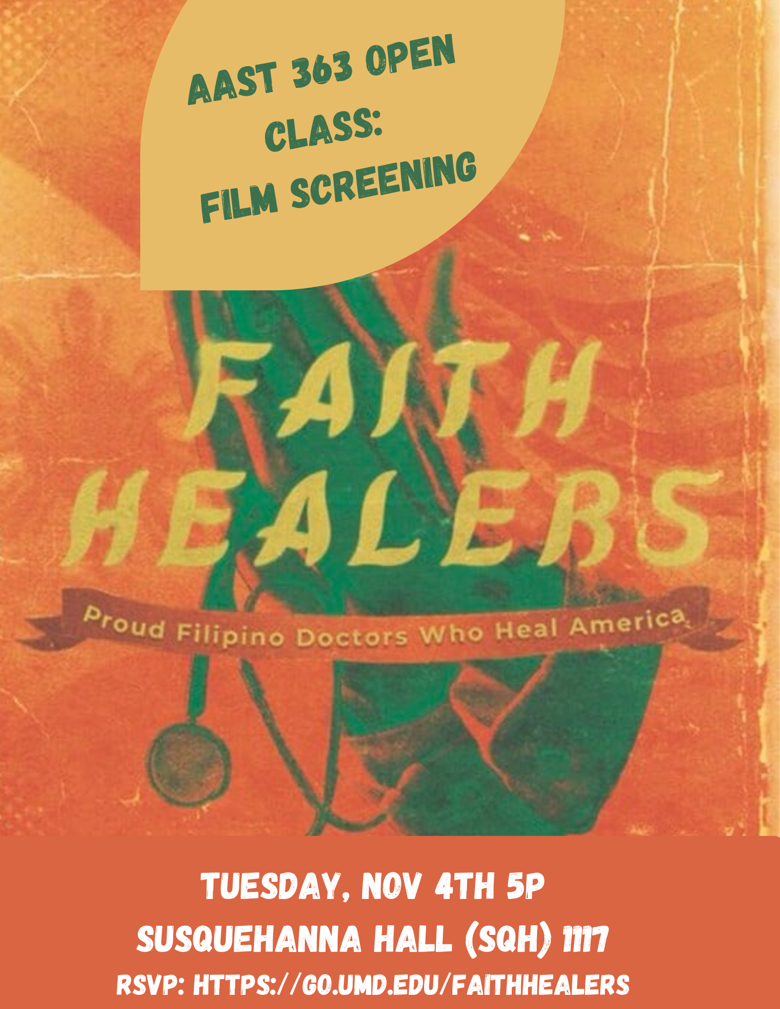 AAST363 Open Class: Faith Healers Film Screening