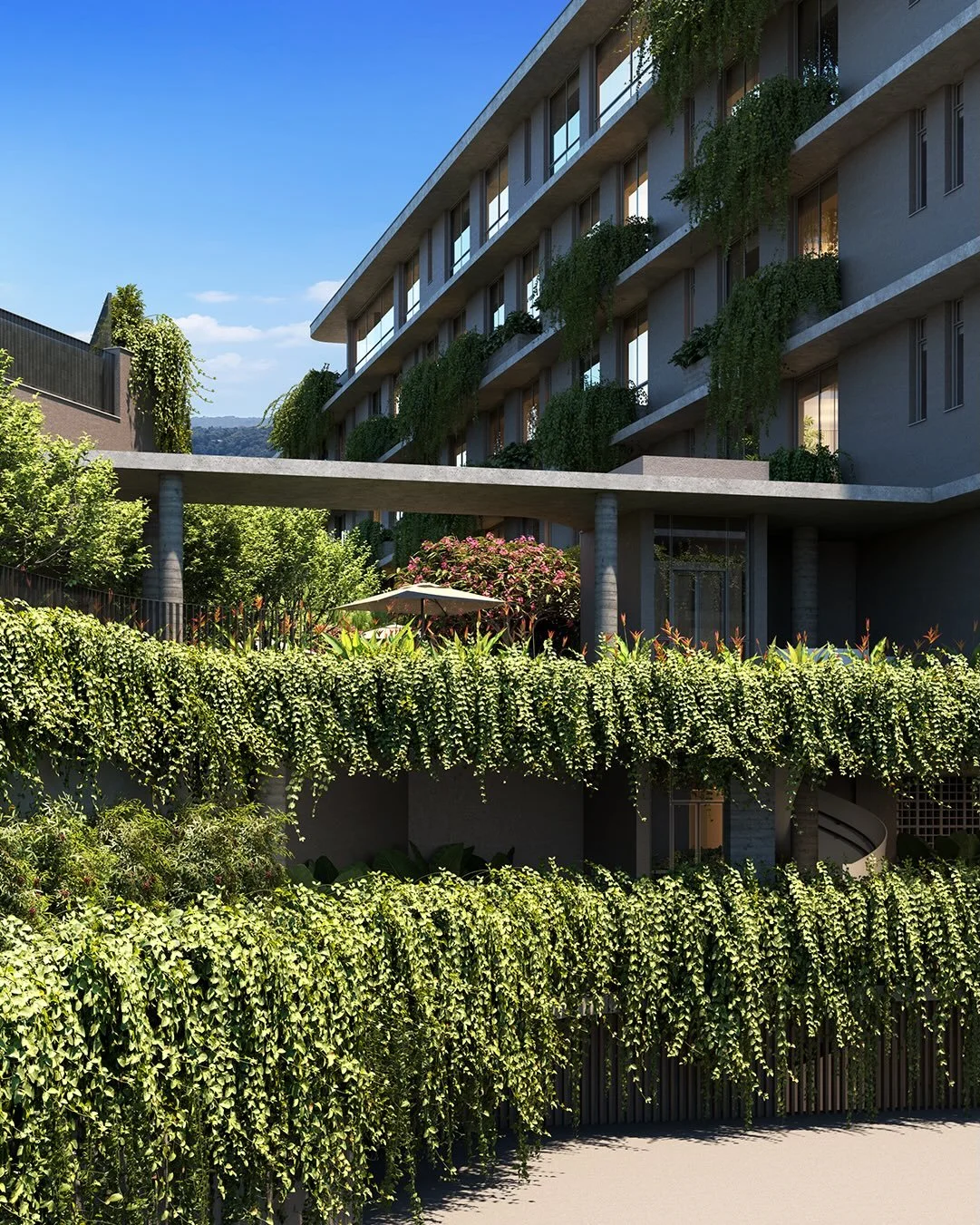 O Valle tem como premissa integrar natureza e arquitetura em todos os n&iacute;veis do edif&iacute;cio. Isso exige solu&ccedil;&otilde;es construtivas espec&iacute;ficas que viabilizem vegeta&ccedil;&atilde;o de m&eacute;dio e grande porte sobre laje