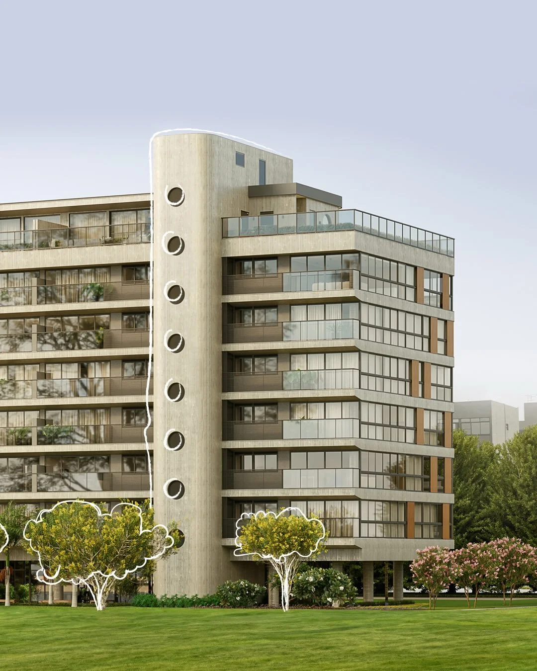 O Edif&iacute;cio Geraldo Estrela, da @paulooctavioconstrutora, homenageia nosso fundador ao reafirmar a rela&ccedil;&atilde;o entre arquitetura, cidade e mem&oacute;ria. O projeto dialoga com os princ&iacute;pios do modernismo brasiliense por meio d