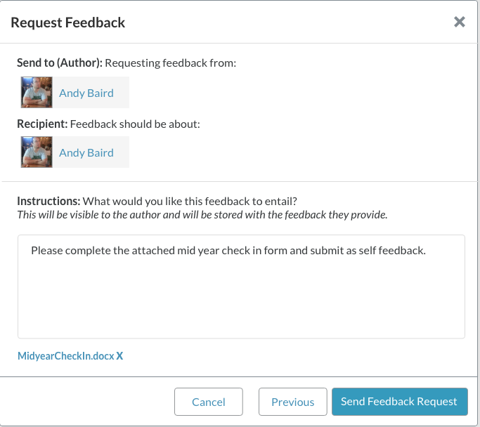 screenshot of request feedback modal mid year check in docx as attachment.png