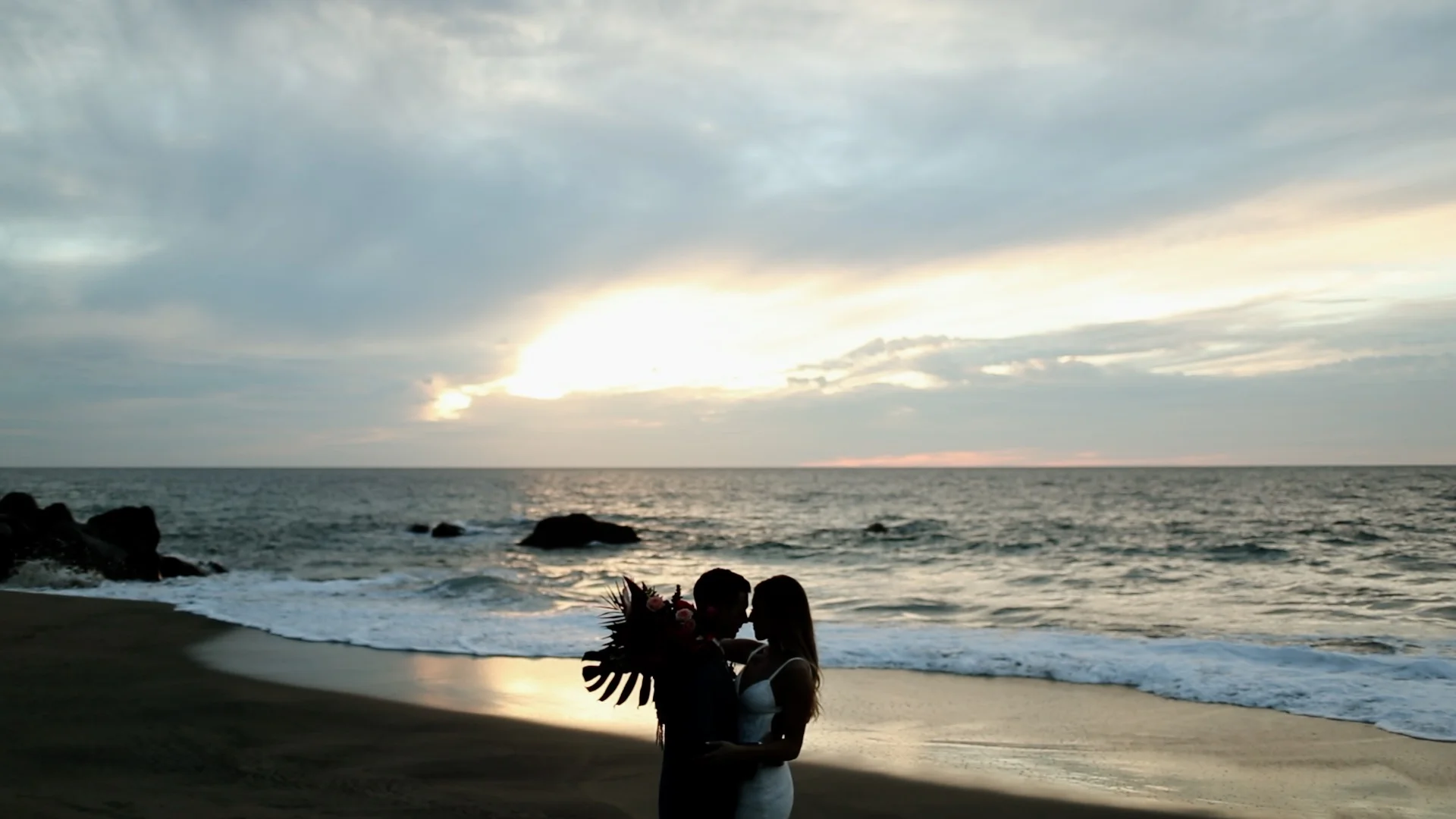 Bride Groom Sunset Teitiare Estate Sayulita Mexico Wedding