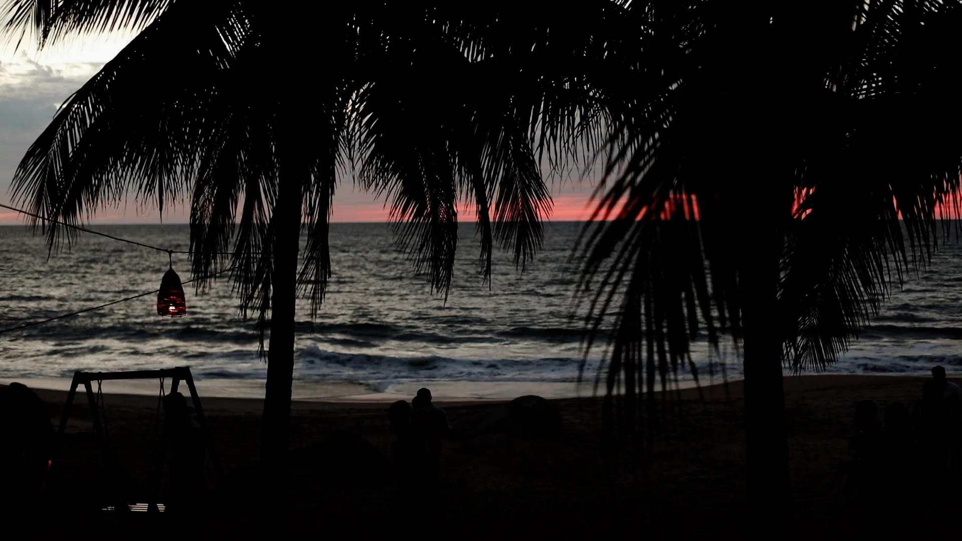 Sun Setting Over Ocean Teitiare Estate Sayulita Mexico Wedding