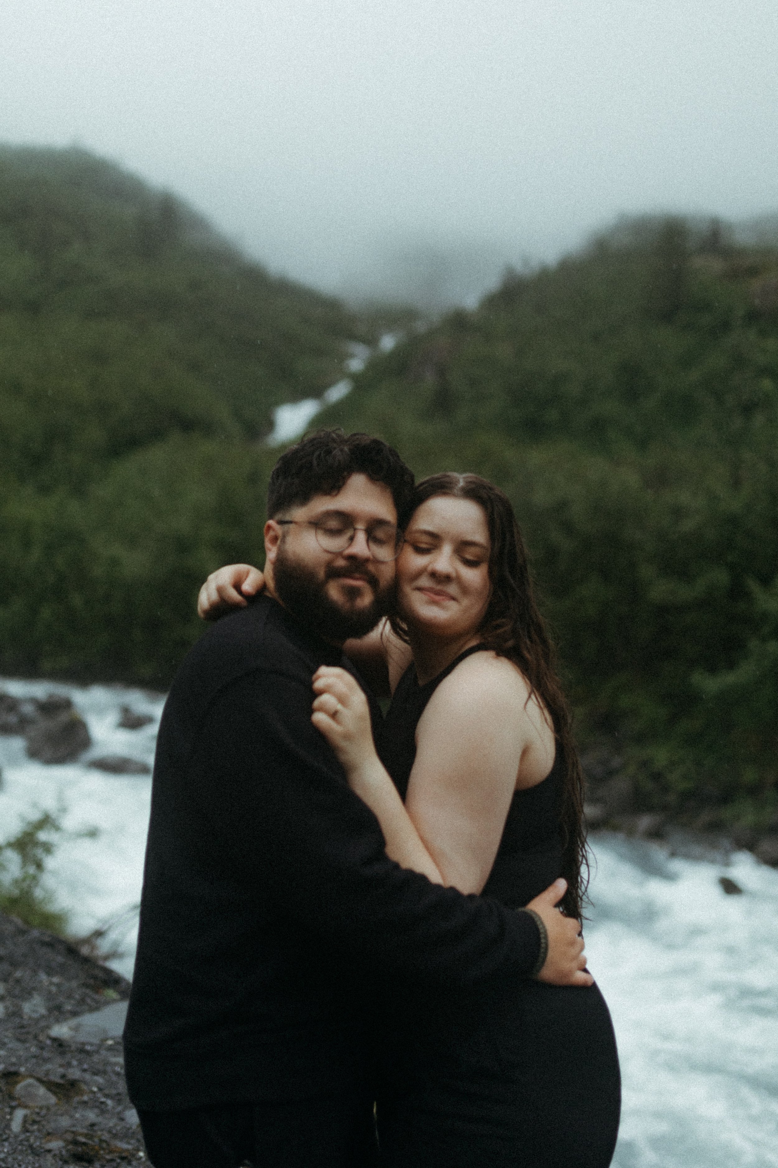 alaska waterfall romantic artistic couples photography