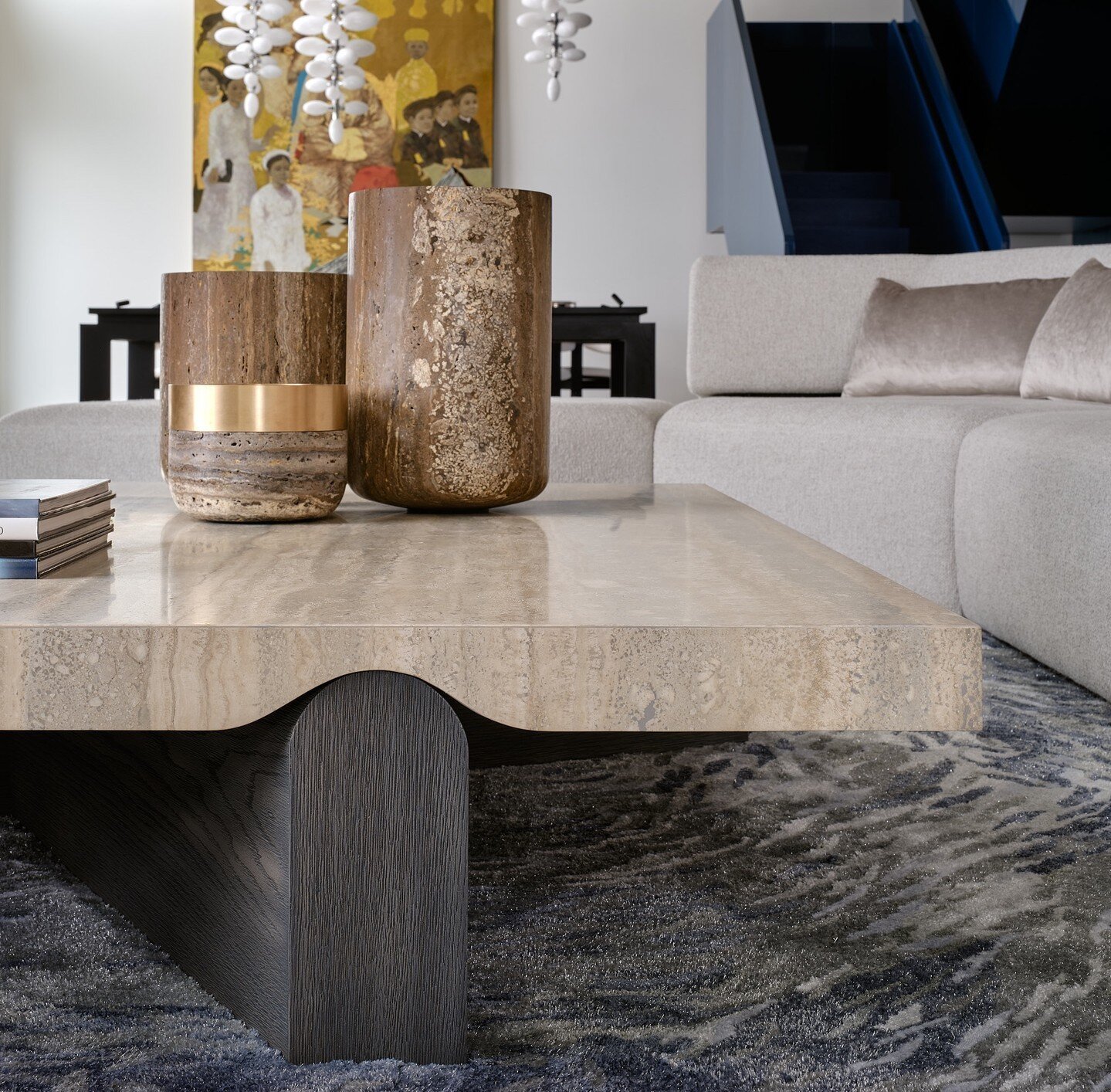 Looking towards the dining room, custom travertine coffee table on silk rug.

______
Niagara On The Lake Residence
Photo: @2spacephoto


#acdo #interiordesign #residentialdesign #interiorinspo #interiorstyle @chirstophedelcourt @michaelverheydenst