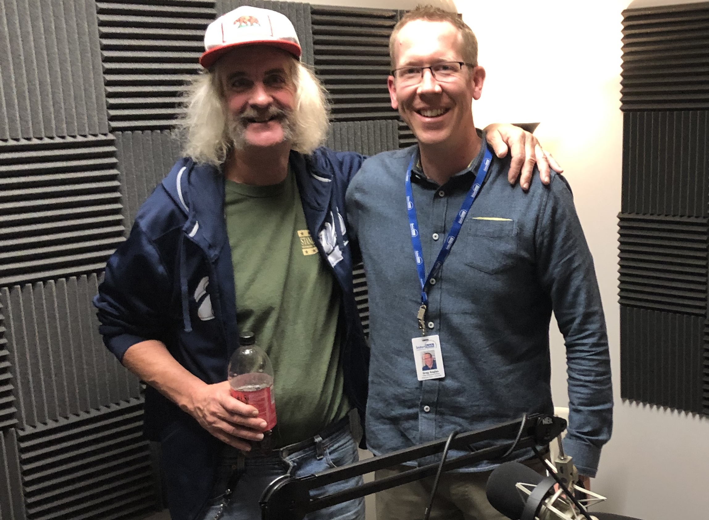 Terry and Greg in the podcast studio.