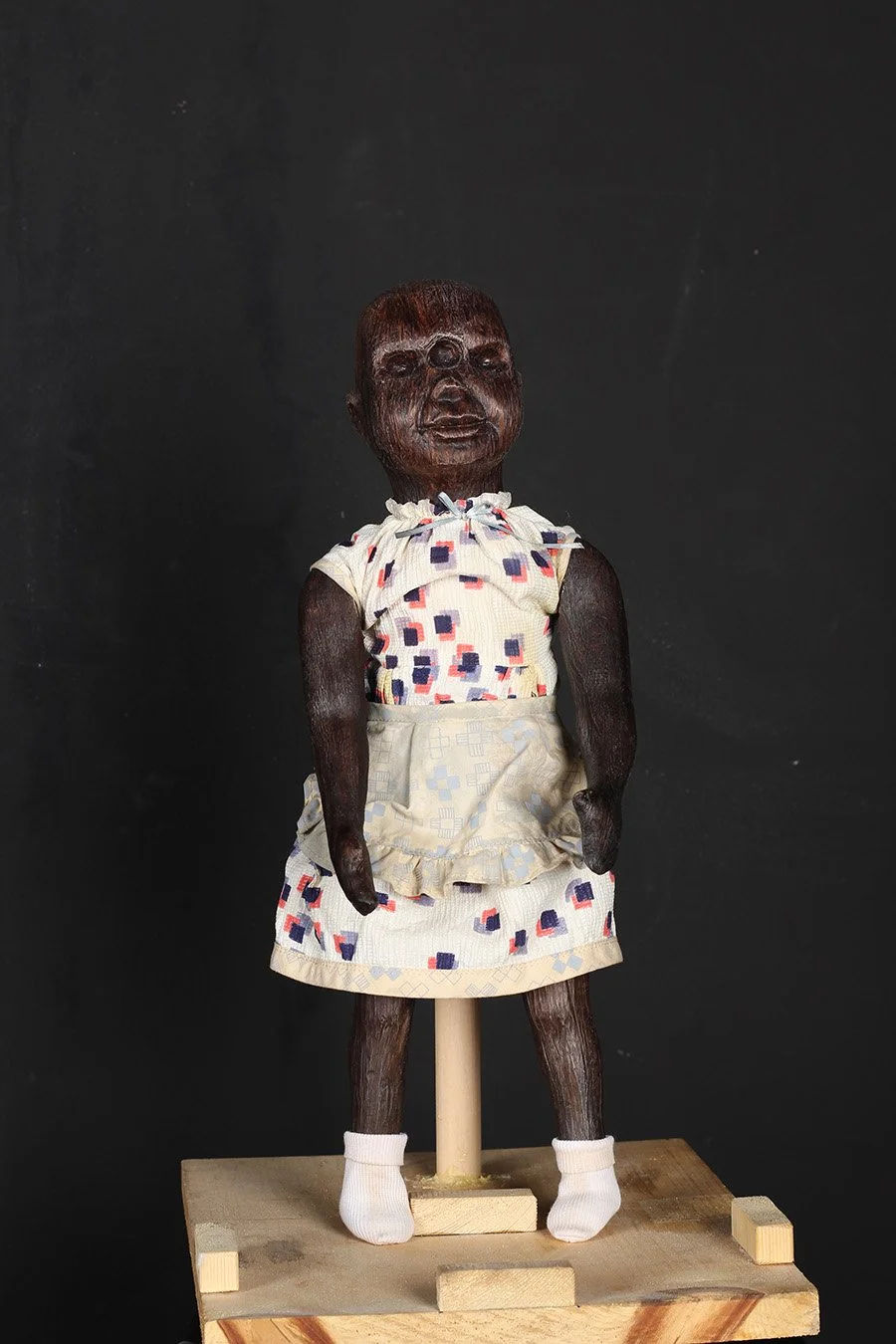 exorcist voodoo doll square print with apron and socks.JPG