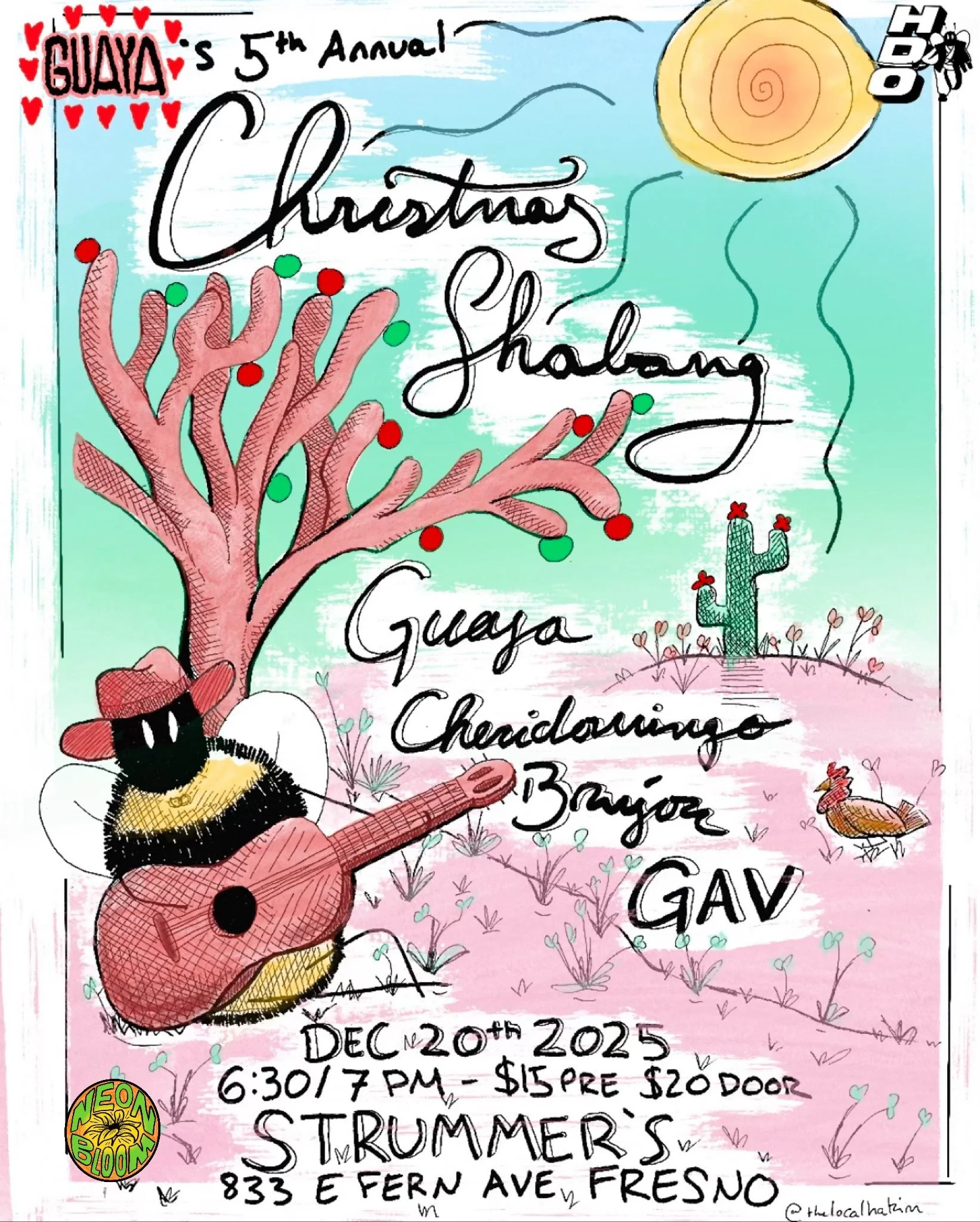 12.20 Fresno @ Strummers w/ Guaya, Cheridomingo, Brujoz & GAV