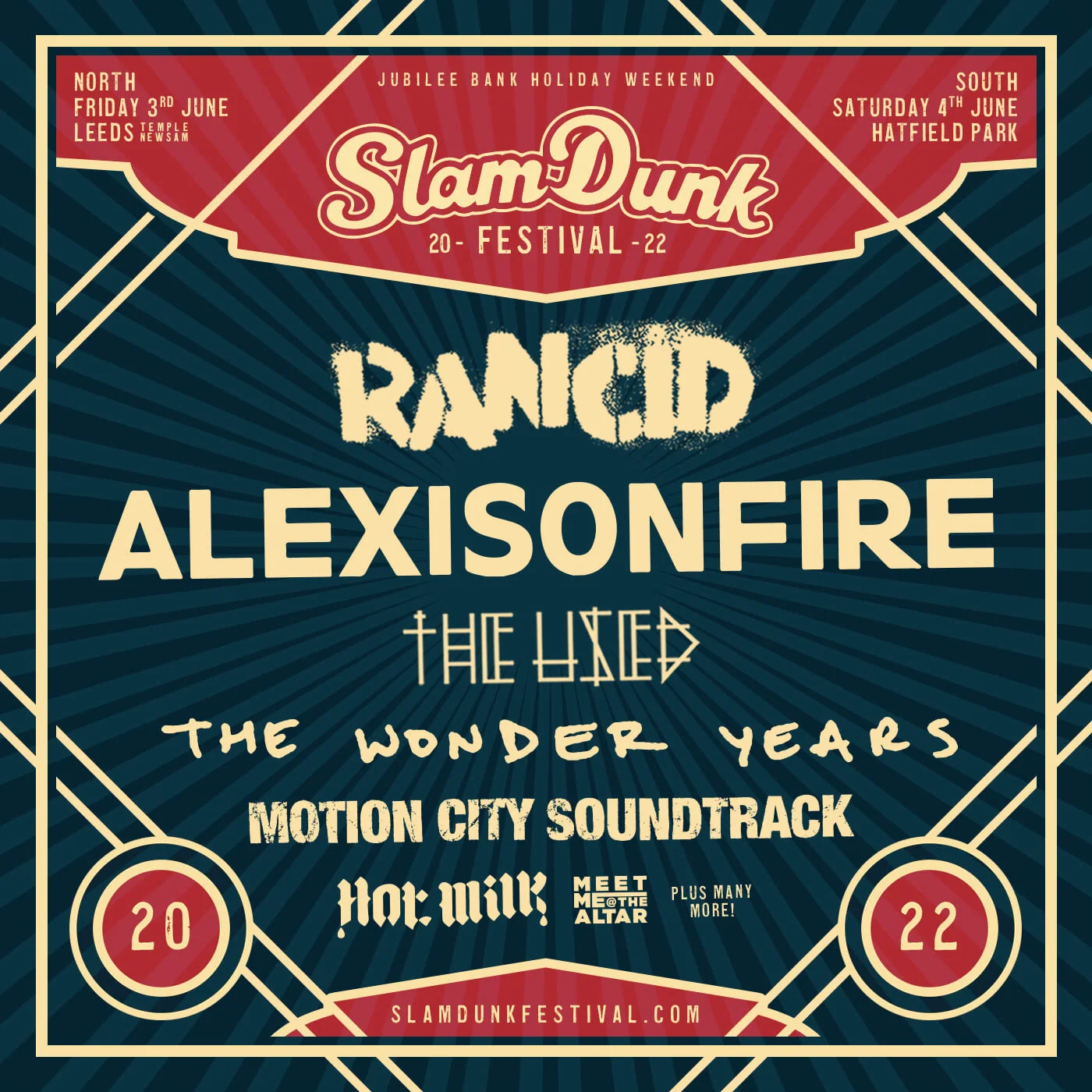 Slam Dunk Festival announce Alexisonfire and Rancid as first headliners for 2022