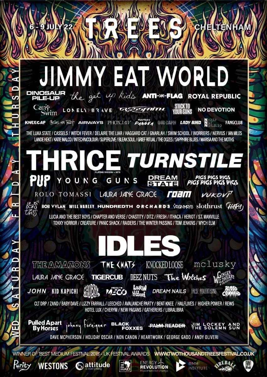 Festival News: 2000TREES FESTIVAL 2022 Announces Turnstile as a Friday night main stage co-headliner + more bands announced