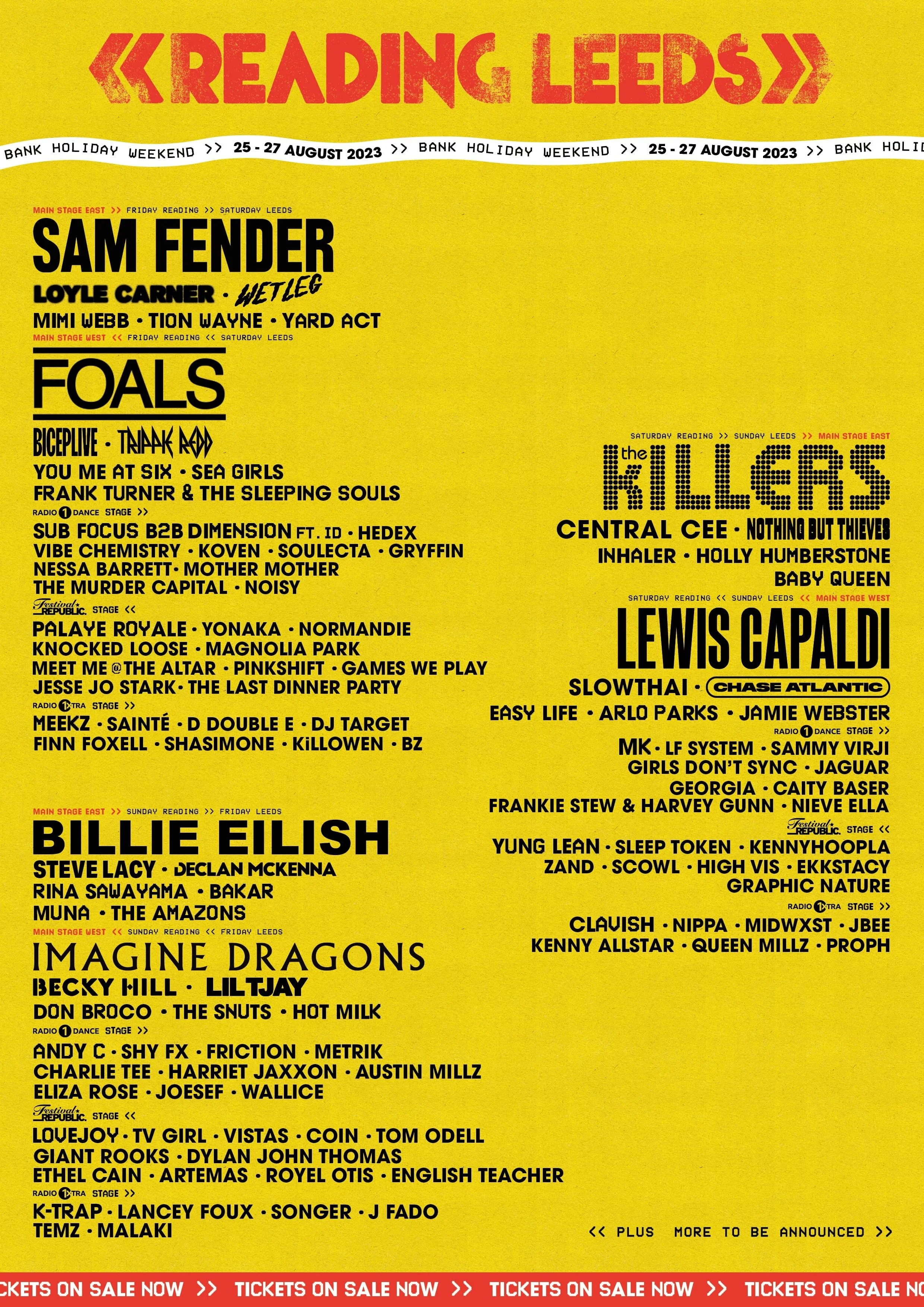 Reading and Leeds Festival drop a whopping 81 more names