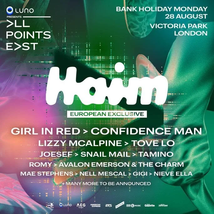 HAIM to headline All Points East
