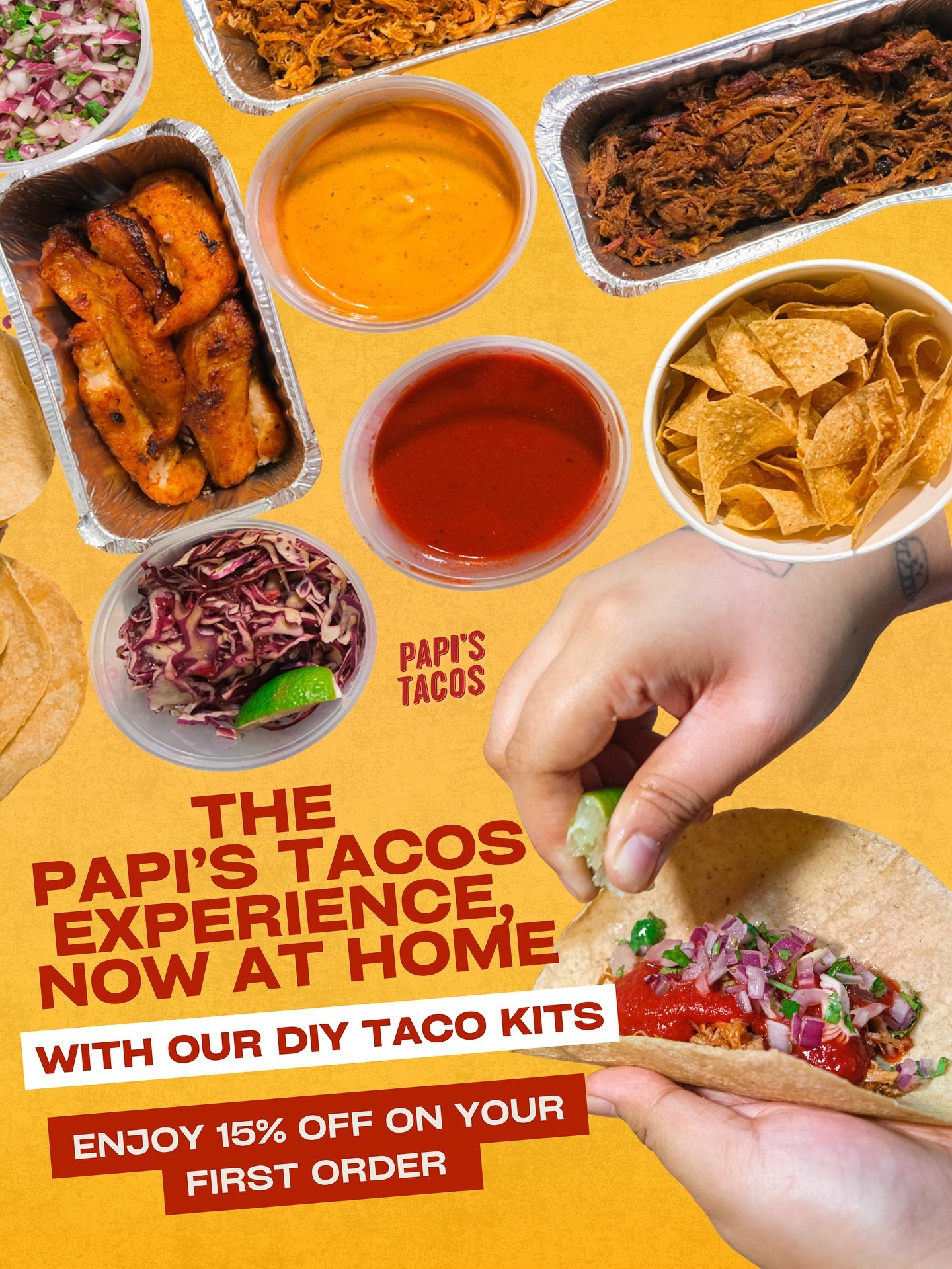 Experience Papi&rsquo;s at Home with our DIY Taco Kits. 🌮✨
If you love our tacos in-store, wait until you build them your way &mdash; tortillas, bold fillings, vibrant sides, and our house-made salsas packed and ready to assemble.

Each kit comes wi