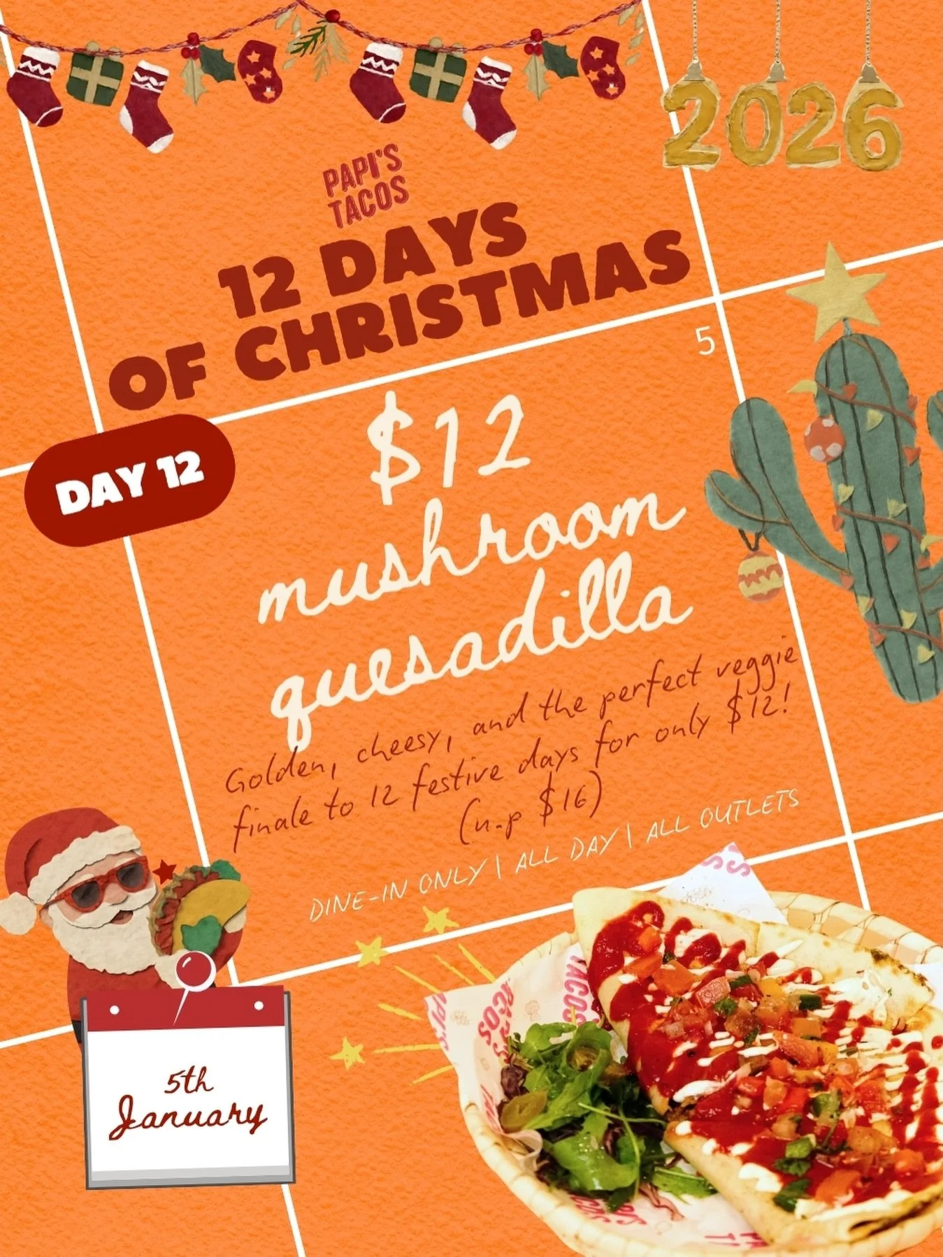 🎄🥹🌮 Tomorrow is Day 12 &mdash; and the final stop of our 12 Days of Christmas.

Thank you to everyone who came by, ate with us, drank with us, and made this festive countdown so special. We truly couldn&rsquo;t have done it without you. ❤️

Tomorr