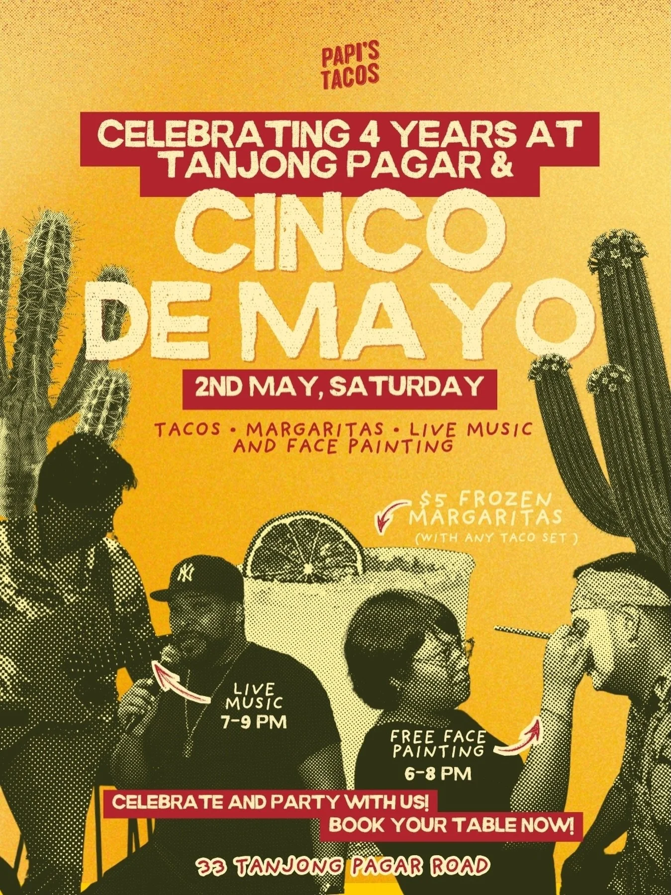 4 years in Tanjong Pagar&hellip; and it&rsquo;s all because of you. 🌮❤️

From day one to packed nights, first tacos to countless margaritas shared &mdash; every single moment has led us here. So on 2nd May (Saturday), we&rsquo;re celebrating 4 amazi