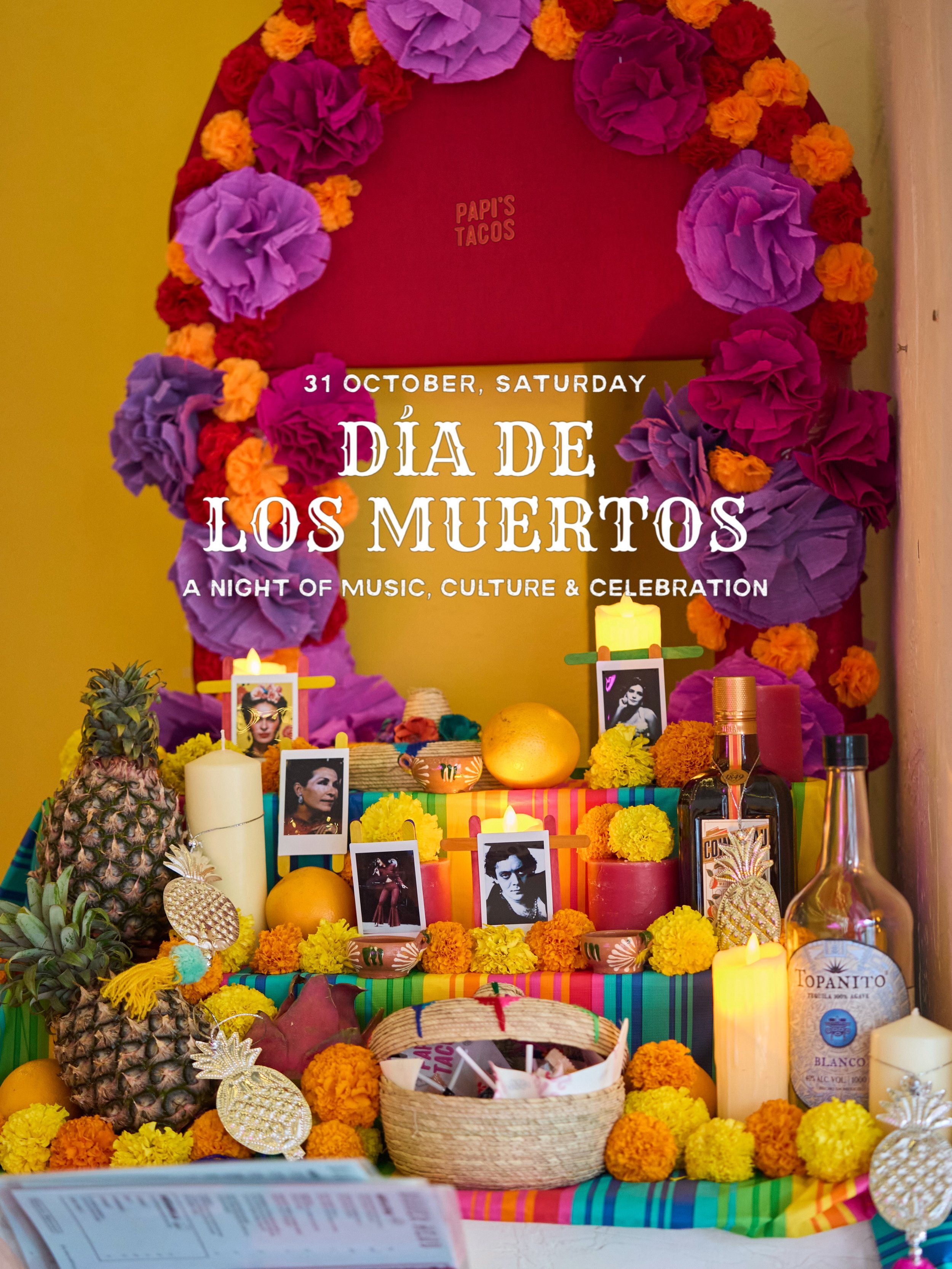 💀🌺 THIS SATURDAY, THE FIESTA IS ON! 🎺🔥

Amigos, the countdown is on! Join us at Papi&rsquo;s Tacos Tanjong Pagar for our D&iacute;a de los Muertos celebration, featuring LIVE MUSIC with a special guest! 🎶💃

Expect festive vibes, delicious tacos