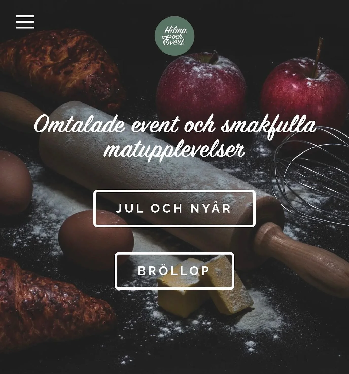 Snart &auml;r julen h&auml;r och lagom till dess har v&aring;r webb nu uppdaterats med en vintrigare layout och info om all v&aring;r h&auml;rliga julmat, M&auml;rtas julkondis och Klaras mumsiga julgodis. 

Vi erbjuder som vanligt b&aring;de v&aring